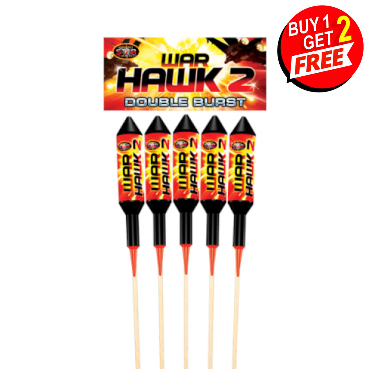 War Hawk 2 Double Burst 5 Piece Rockets