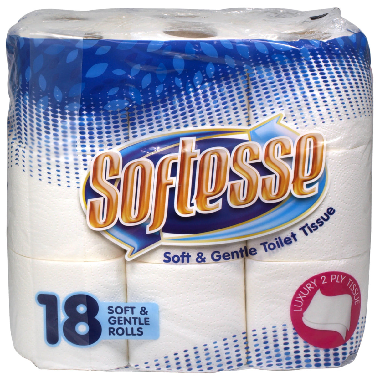 Softesse Soft & Gentle 2-Ply Toilet Tissue – 18 Rolls Pack