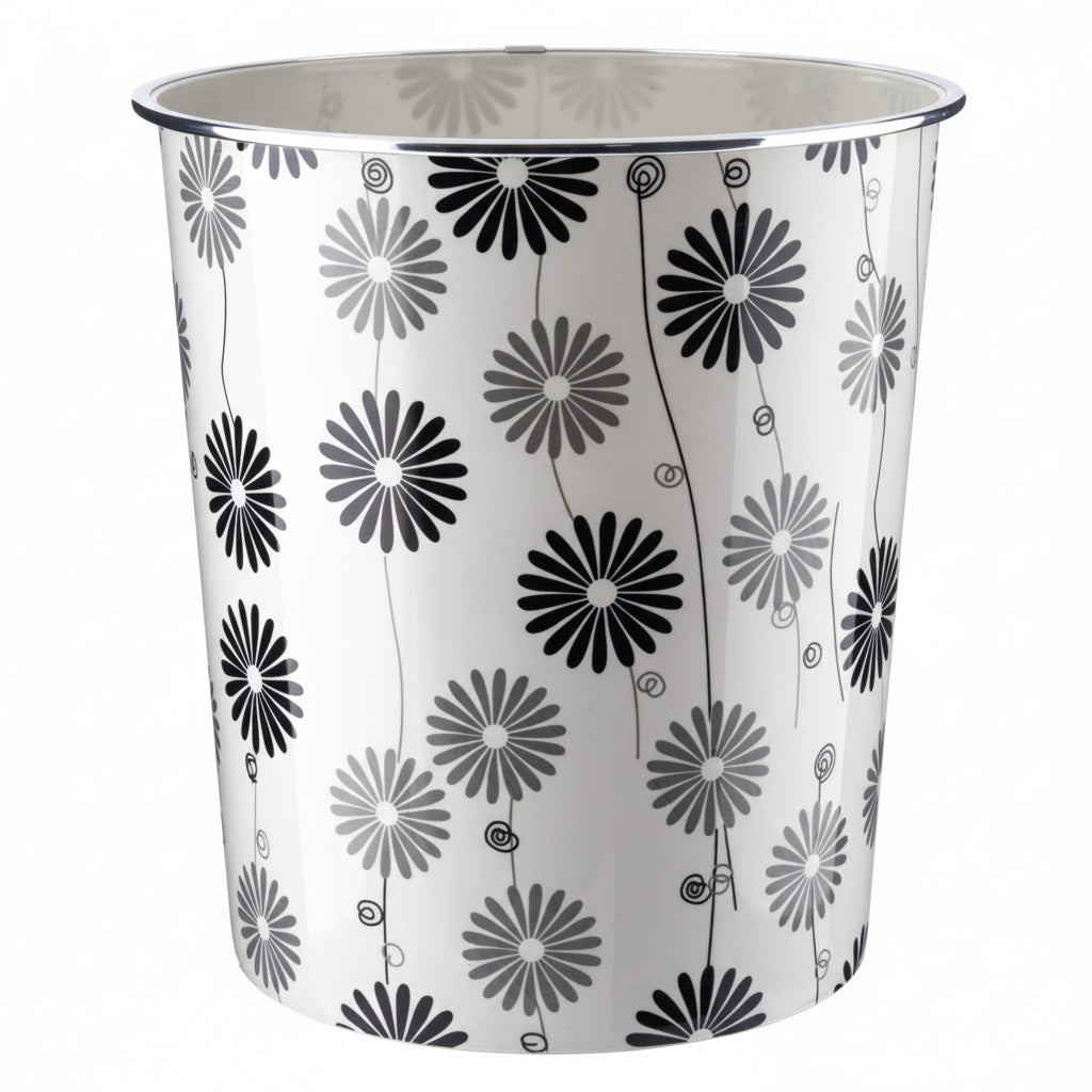 Home+ Round Polka Dot Print Waste Bin 7.7 Litre