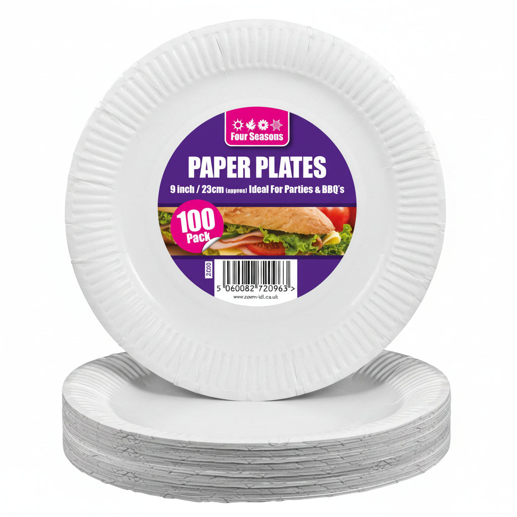 Four Seasons 9" Paper Plate 100 Pack
