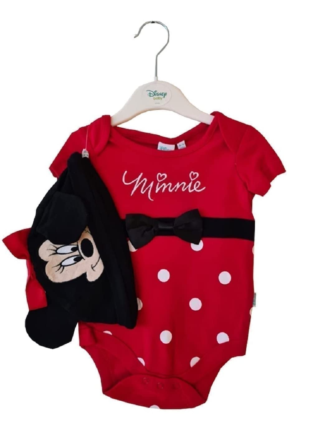 (DC-BYS) Child Girls Minnie Mouse Red Bodysuit Costume (3-6m)