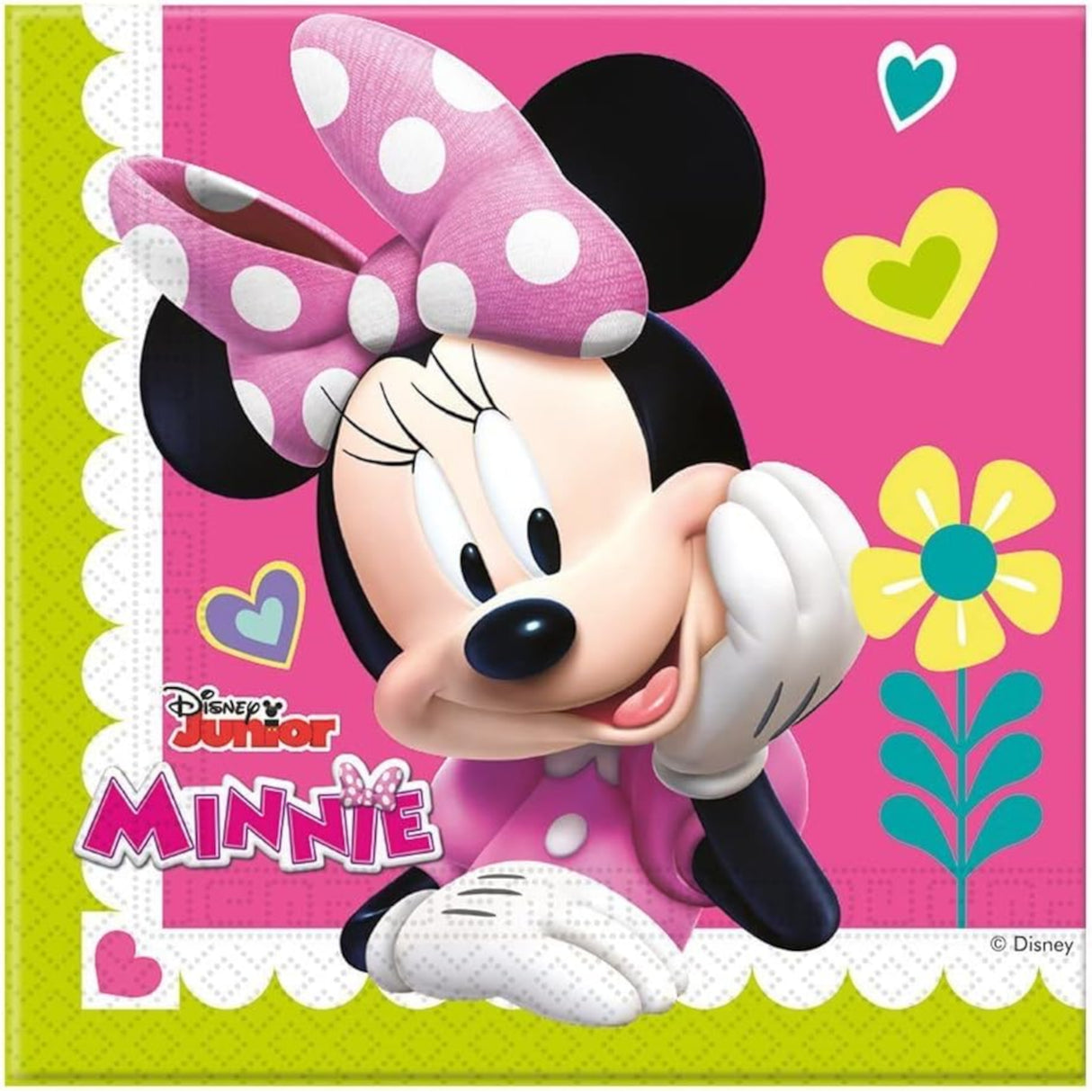 Disney Junior Minnie Mickey & Friends Napkins Pink 33 x 33cm