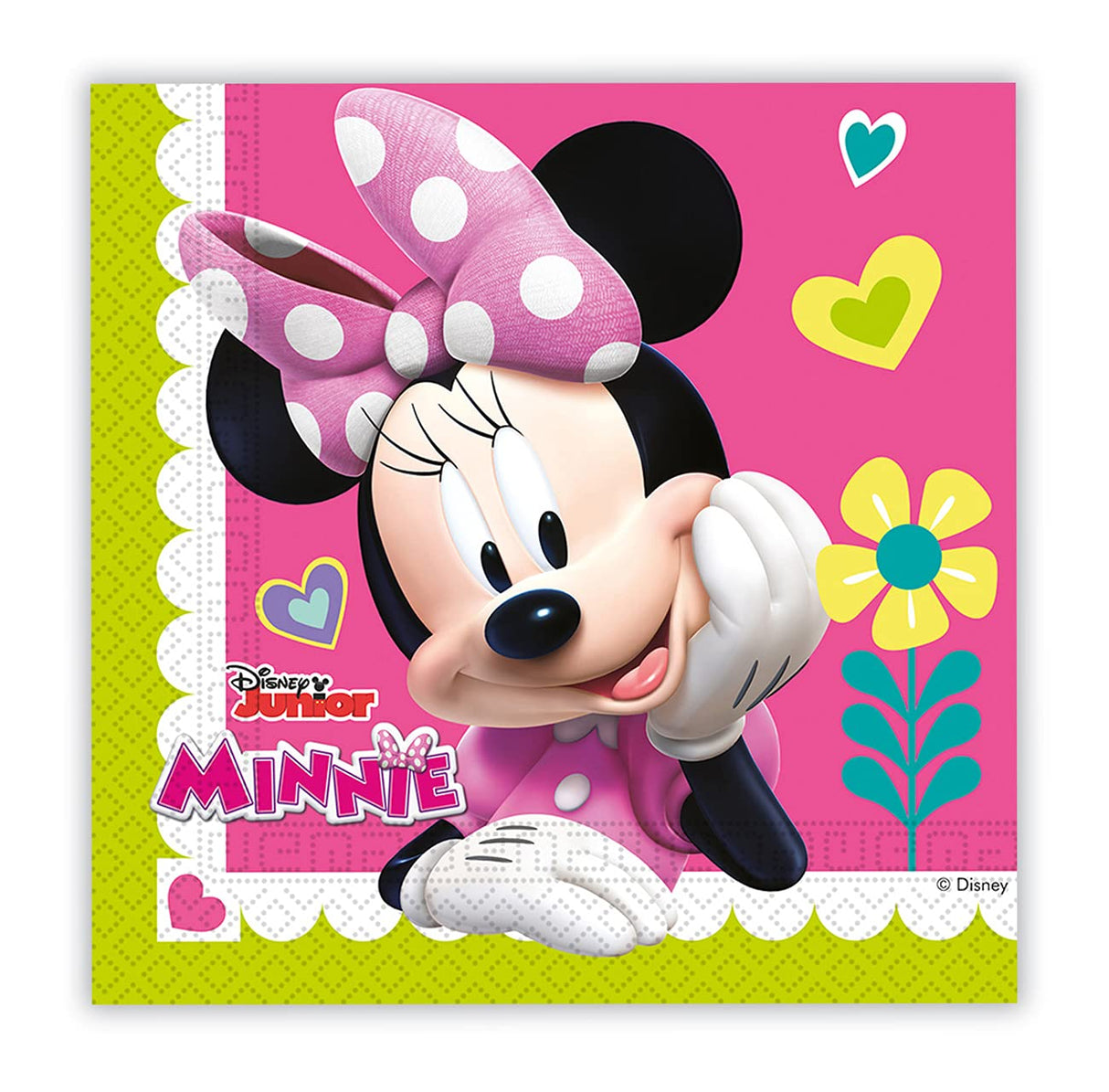 Disney Junior Minnie Mickey & Friends Napkins, Pink, 33 x 33 cm