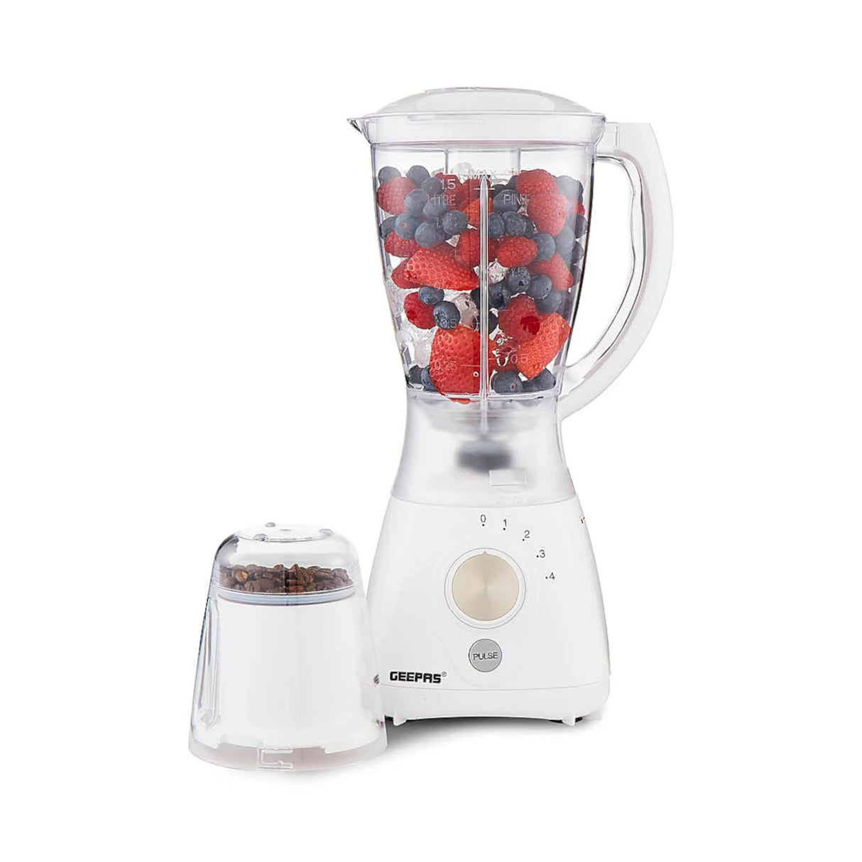 Blender 2in1 1.5L 4Speed 550W White