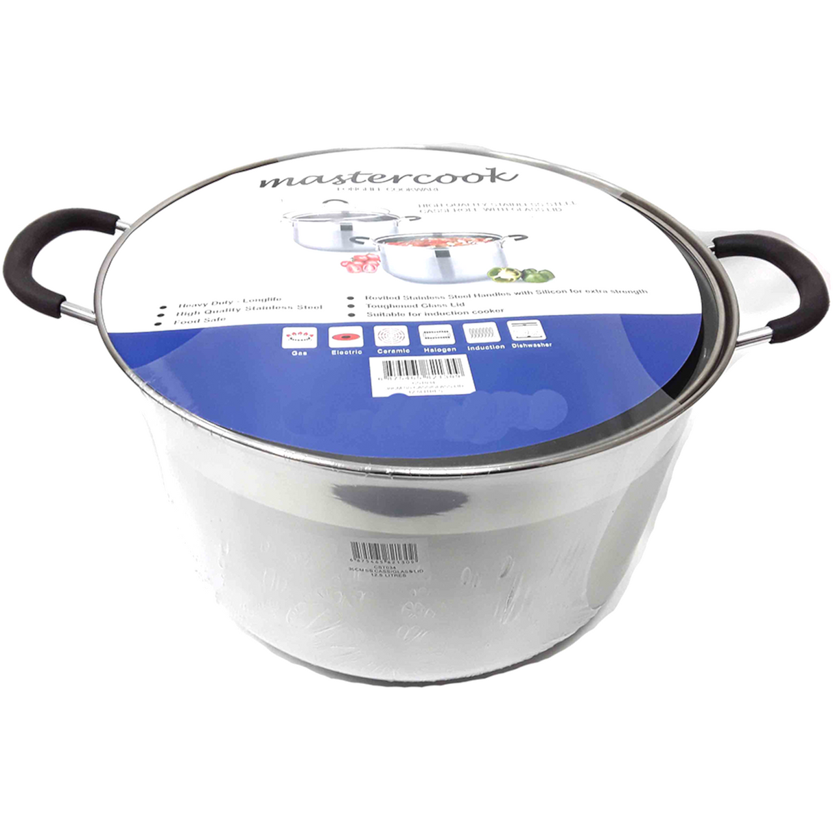 Stainless Steel Casserole with Glass Lid 24cm