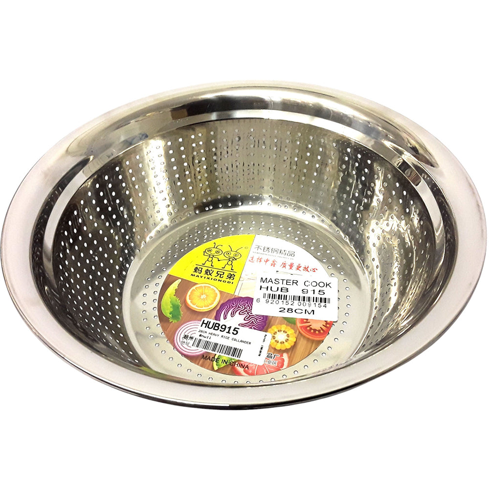 28cm Heavy Duty Stainless Steel Rice Colander