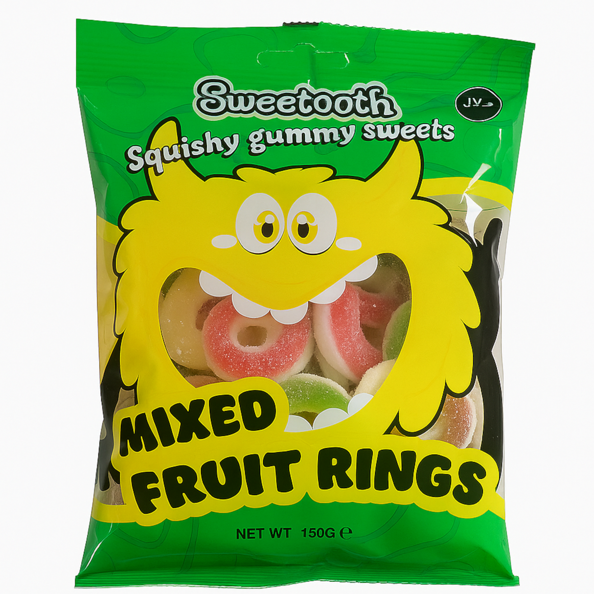 Sweetooth Mixed Fruit Rings 150g Halal