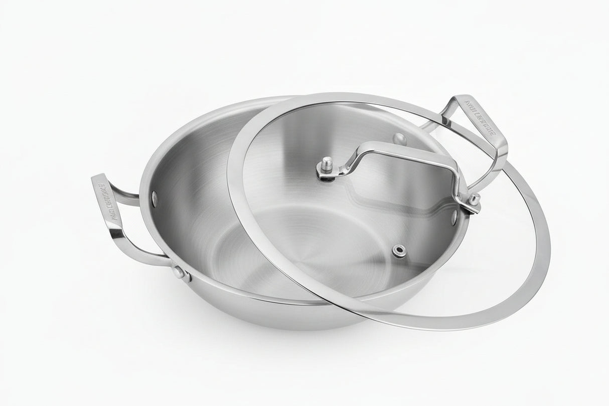 Triply Stainless Steel Kadai 26cm