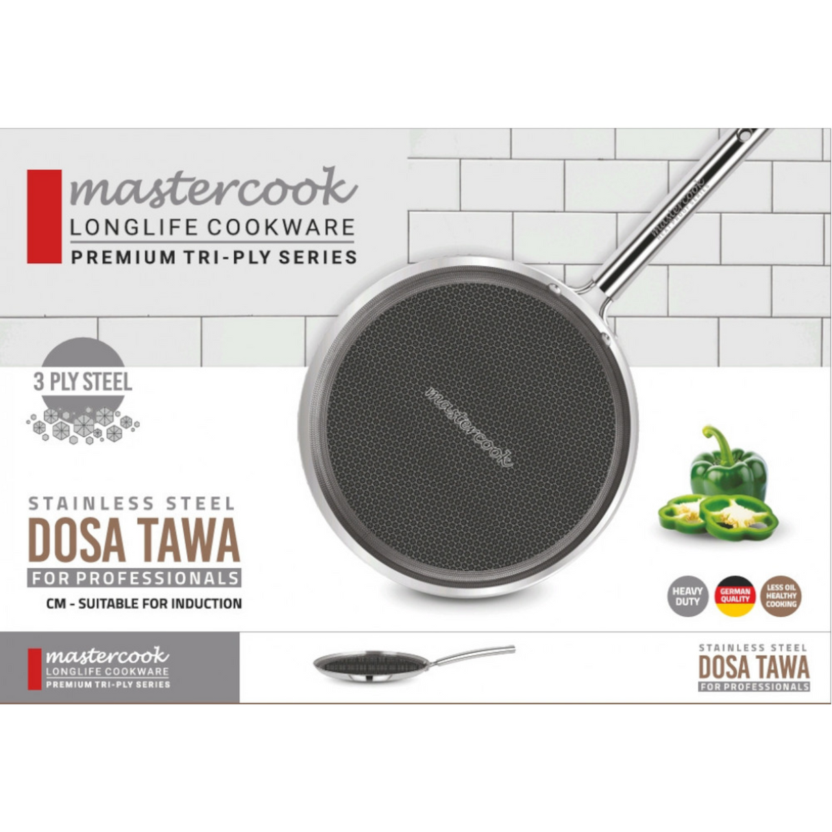 Triply Stainless Steel Dosa Tawa Size 28cm