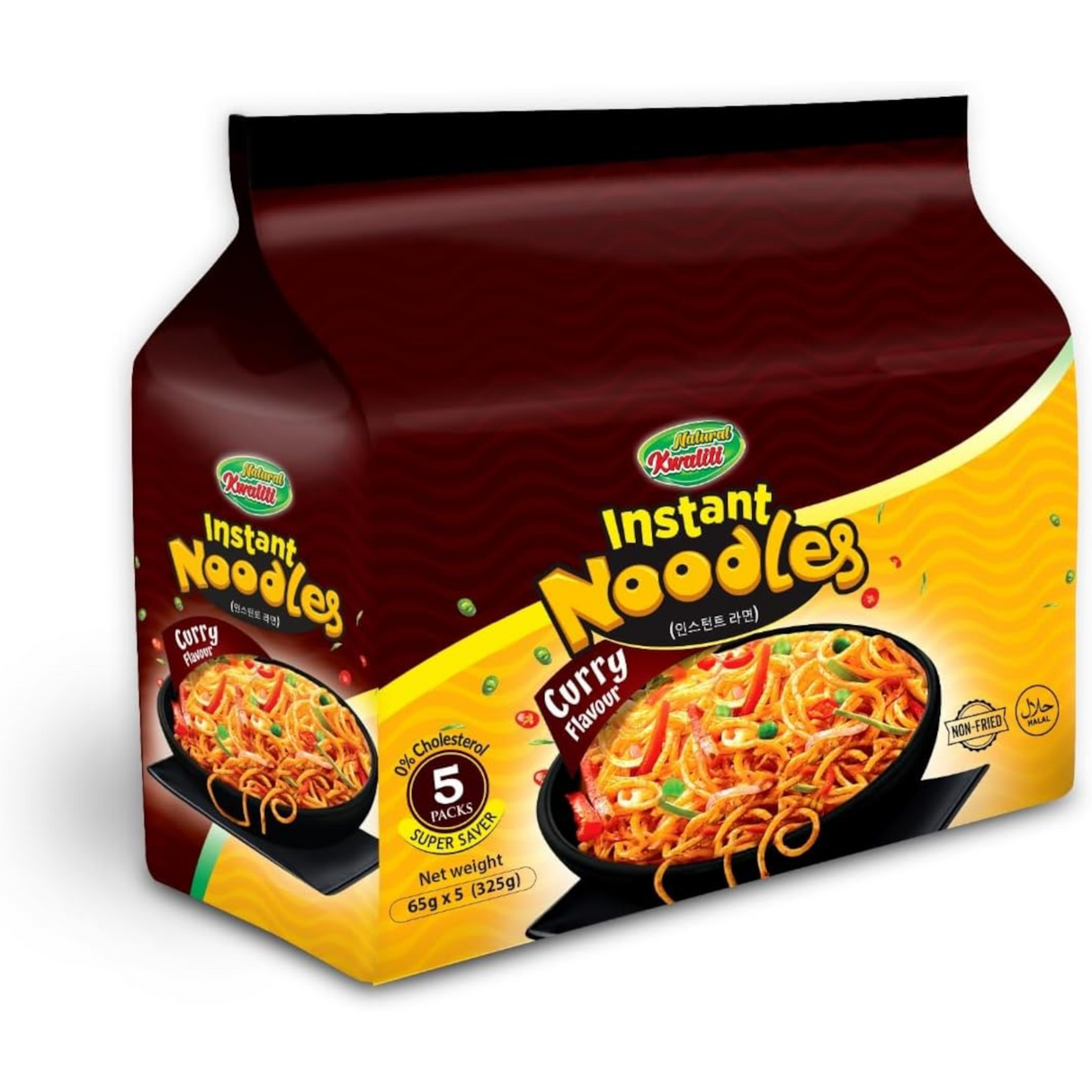 Kwaliti Natural Instant Noodles Curry Flavour 5 Pack