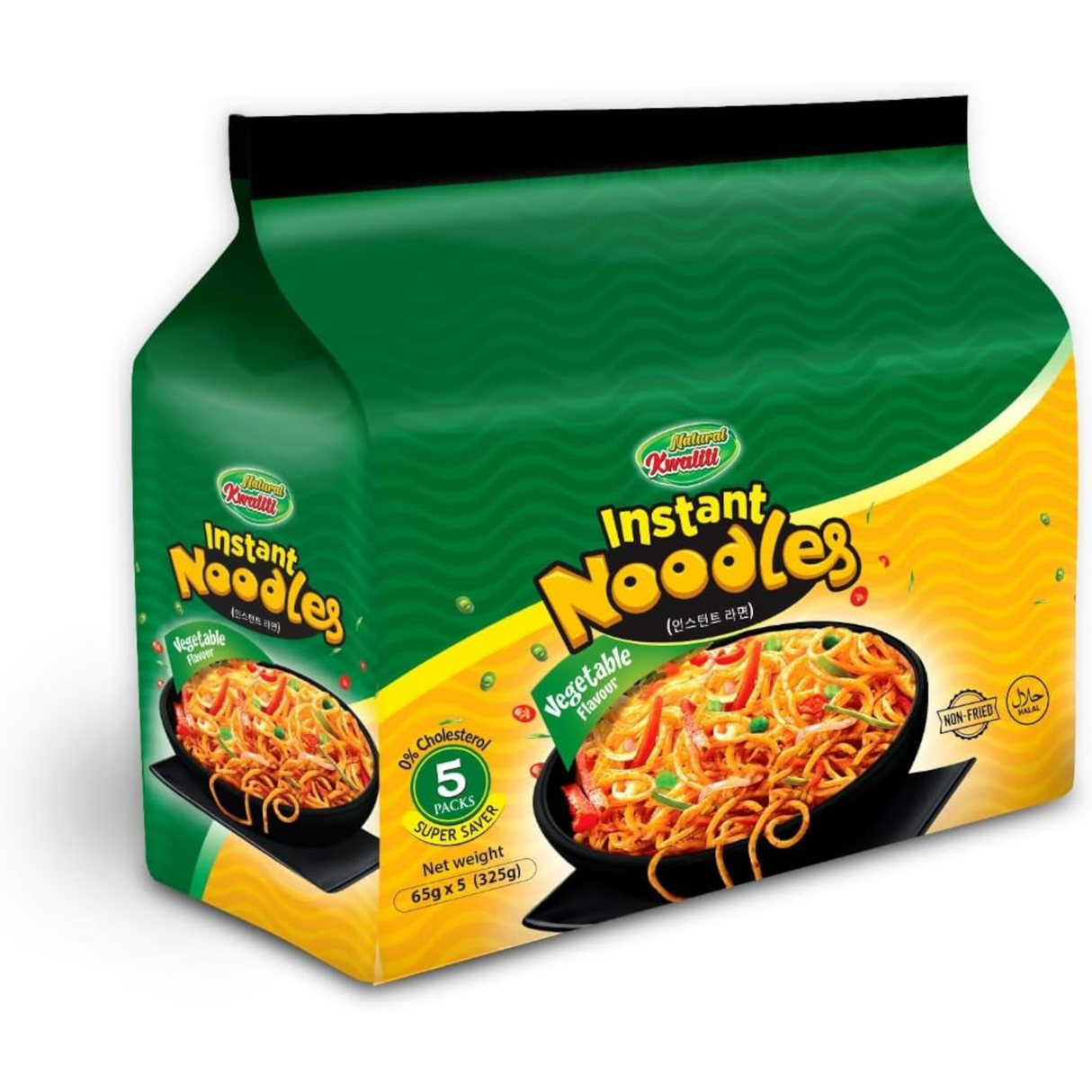 Natural Kwaliti Instant Noodles Vegetable Flavour Halal 5 Pack
