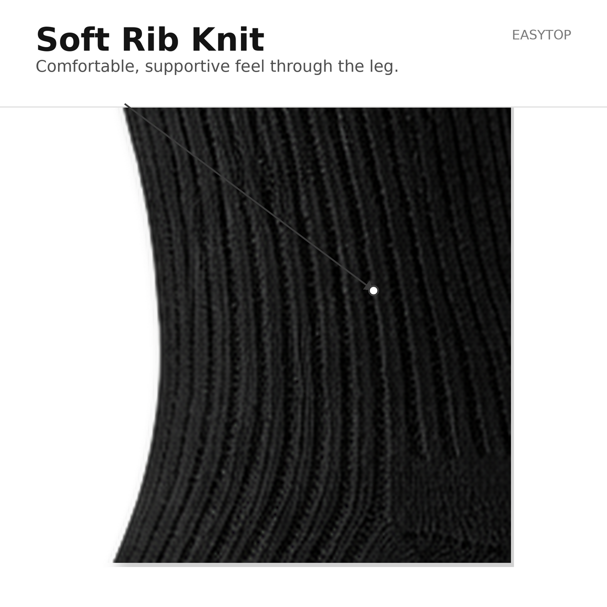 Easytop Cotton Diabetic Socks Black