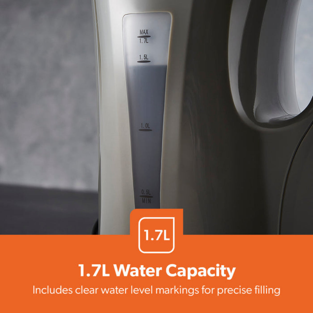 1.7L 'NORDIC GREY' RAPID BOIL ELECTRIC KETTLE