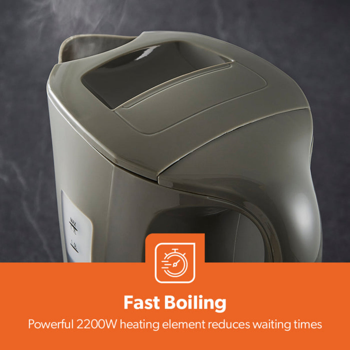 1.7L 'NORDIC GREY' RAPID BOIL ELECTRIC KETTLE