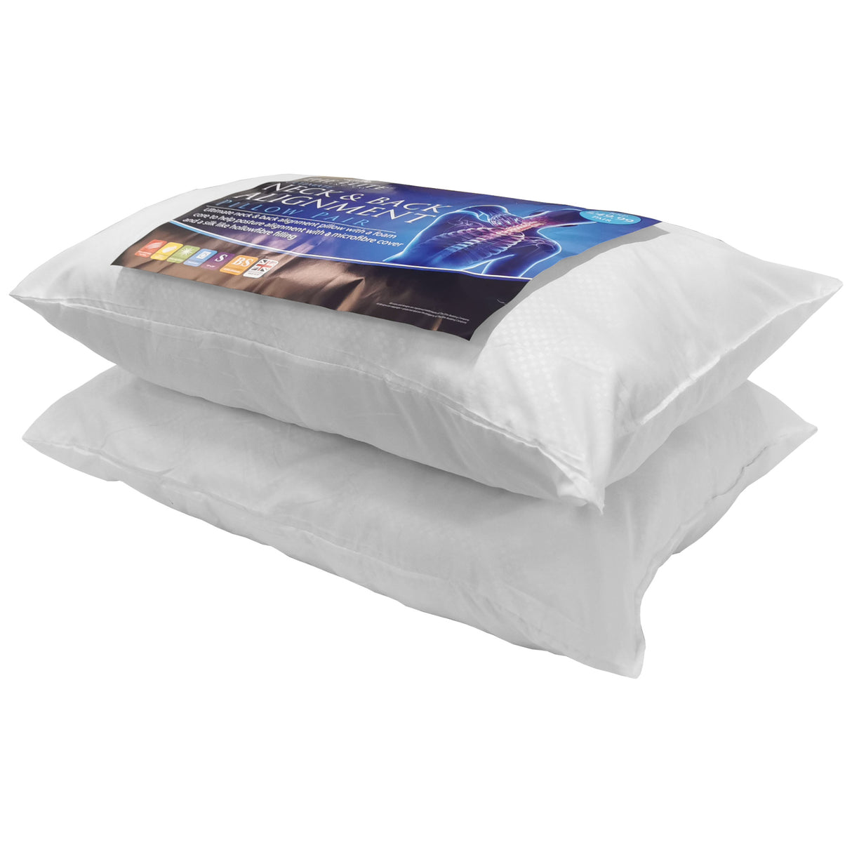 Neck and Back Pillow Twin Pack – Ergonomic Support for Comfort