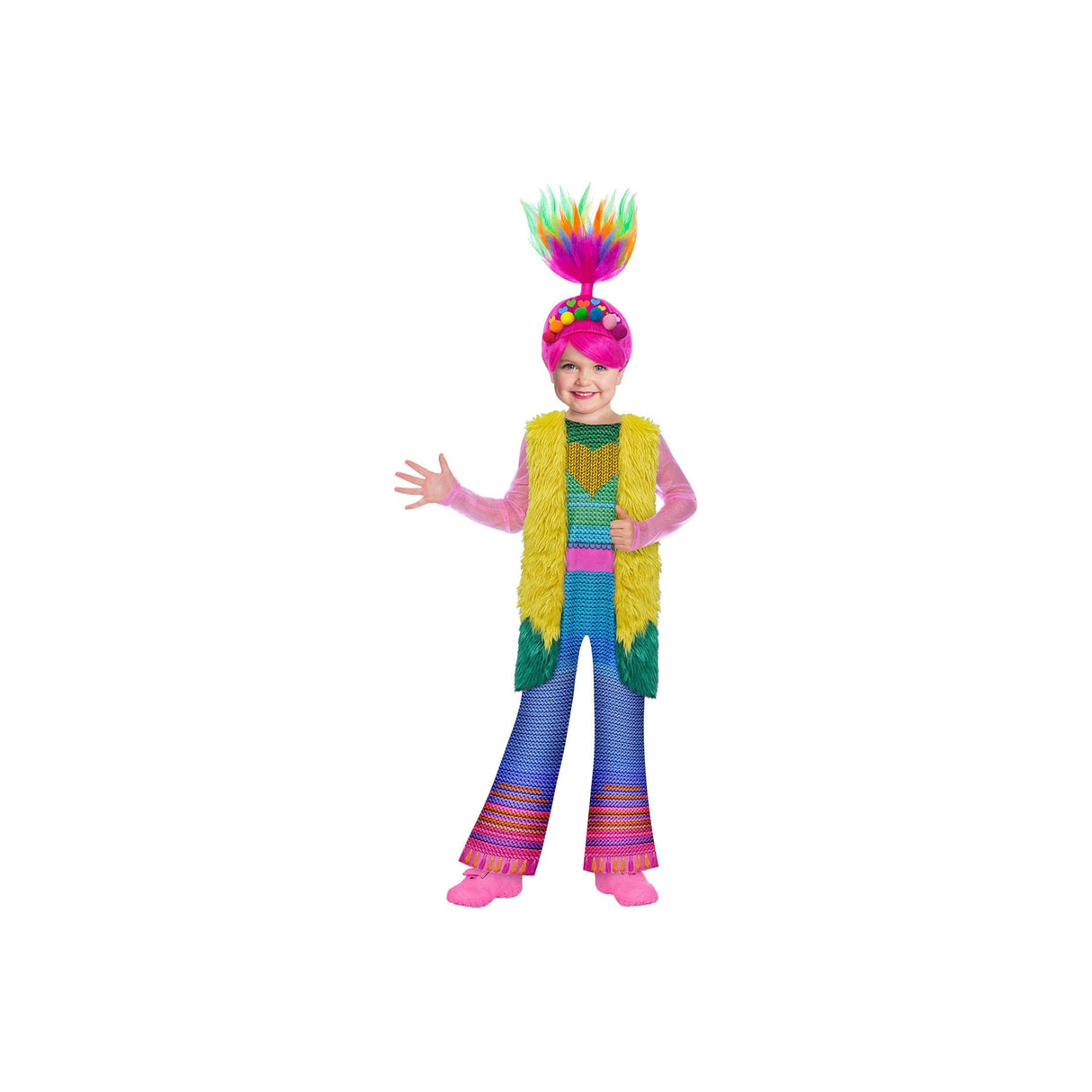 Girls Poppy Trolls Movie 2 Fancy Dress Costume for Kids