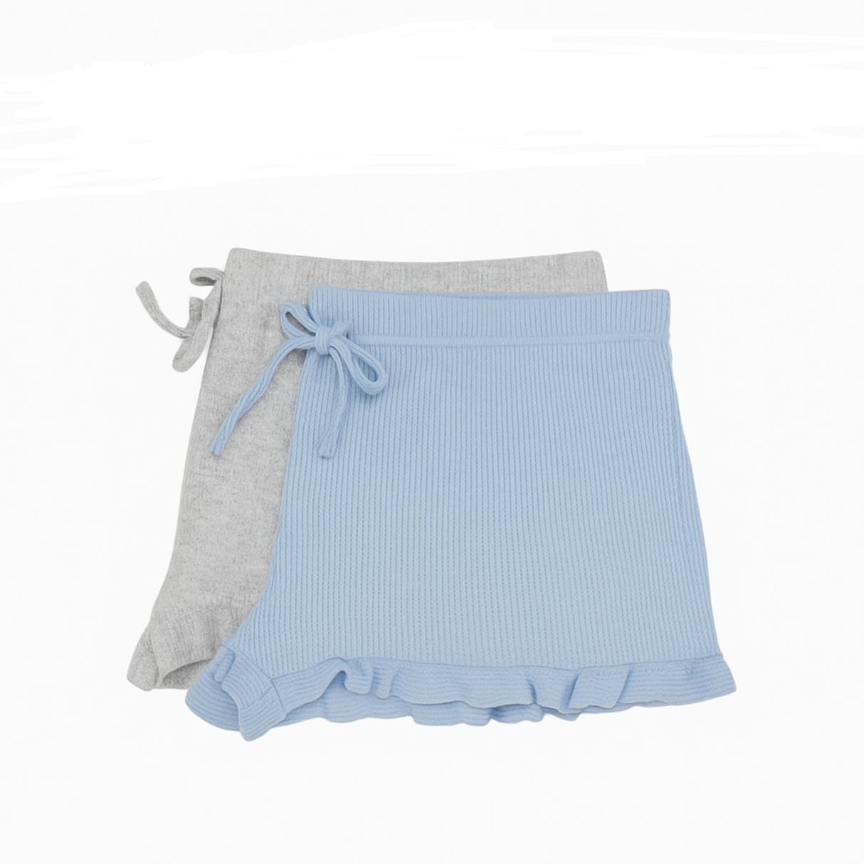 Ladies Lounge Shorts 2 Pack (Blue & Grey)
