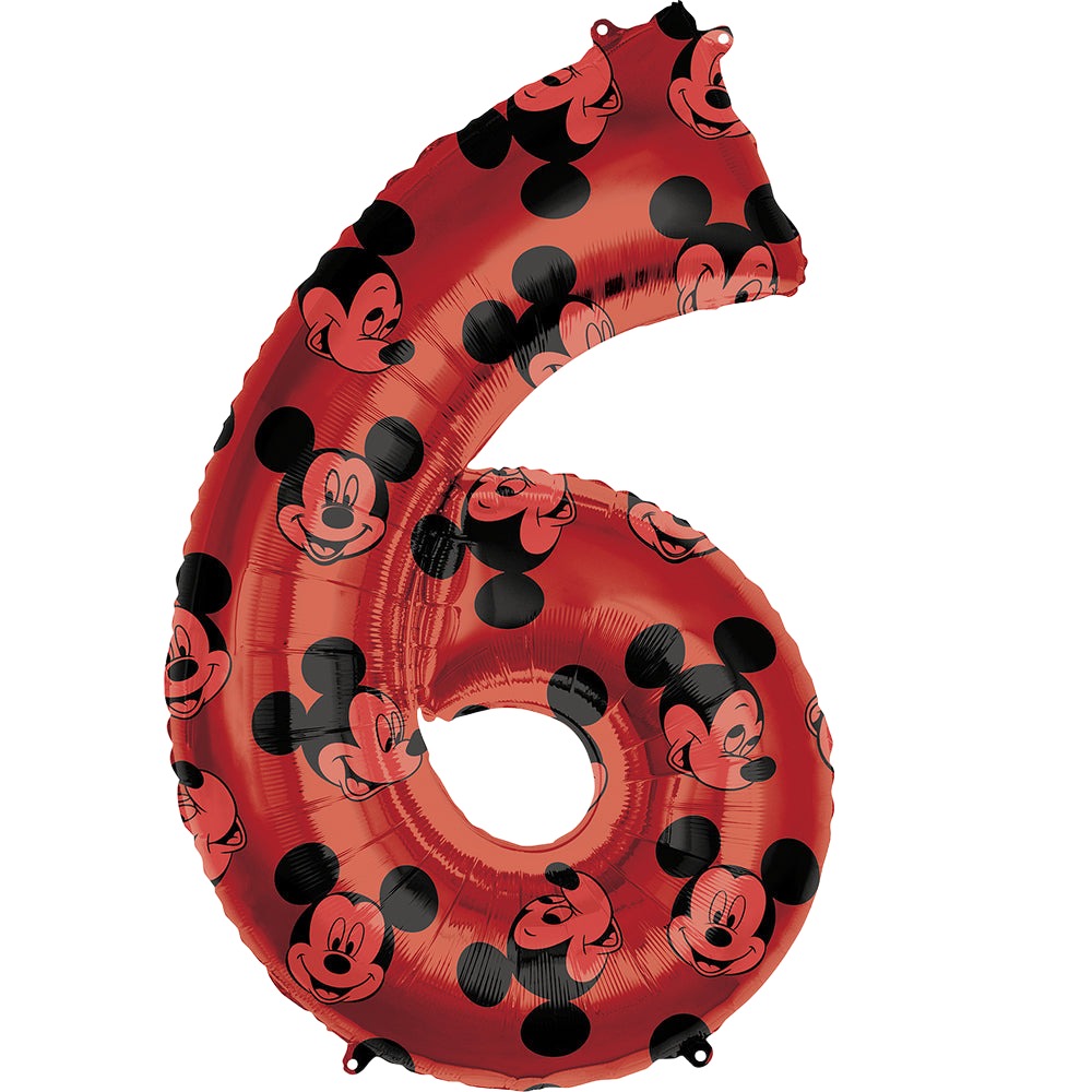 Disney Junior Mickey Number 6 Foil Balloon 34in (86cm)