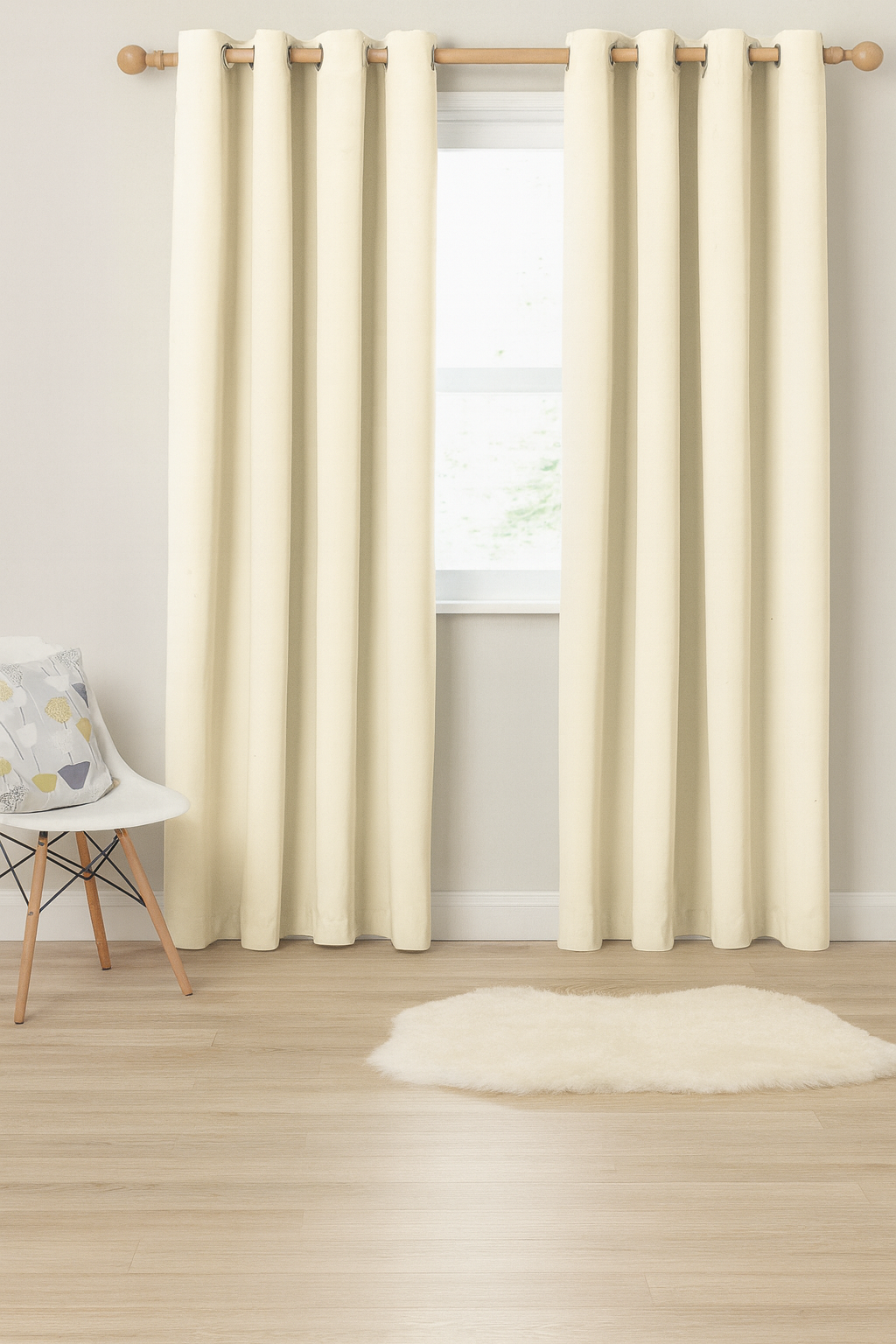 Blackout Thermal Eyelet Curtains 100% Polyester – Light Blocking, Insulated Window Curtains