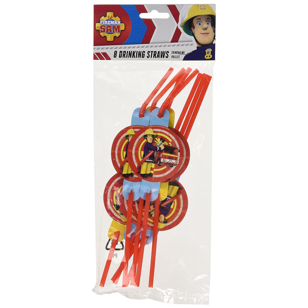 Fireman Sam Drinking Straws | 8 Pack
