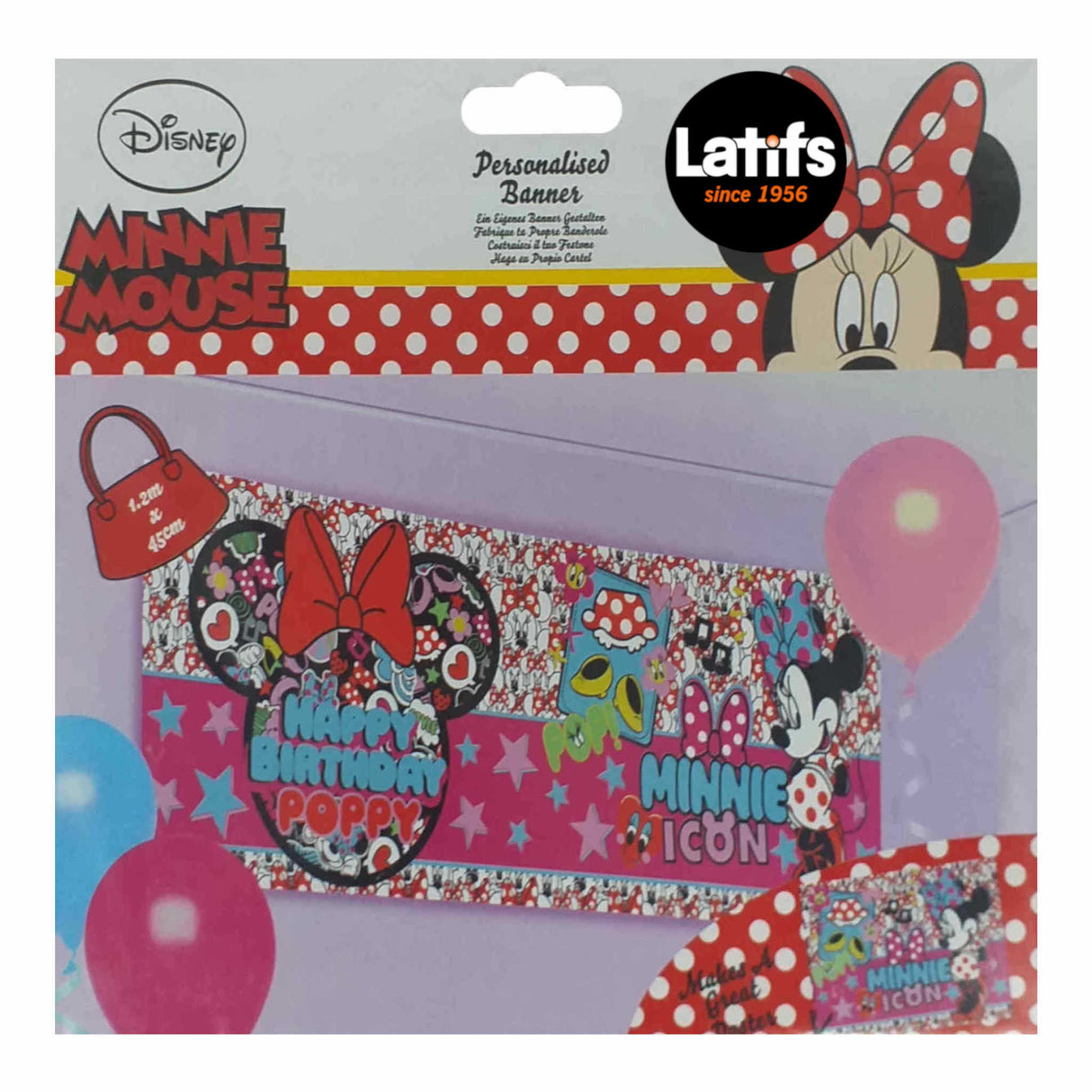 Disney Minnie Mouse Personalised Banner