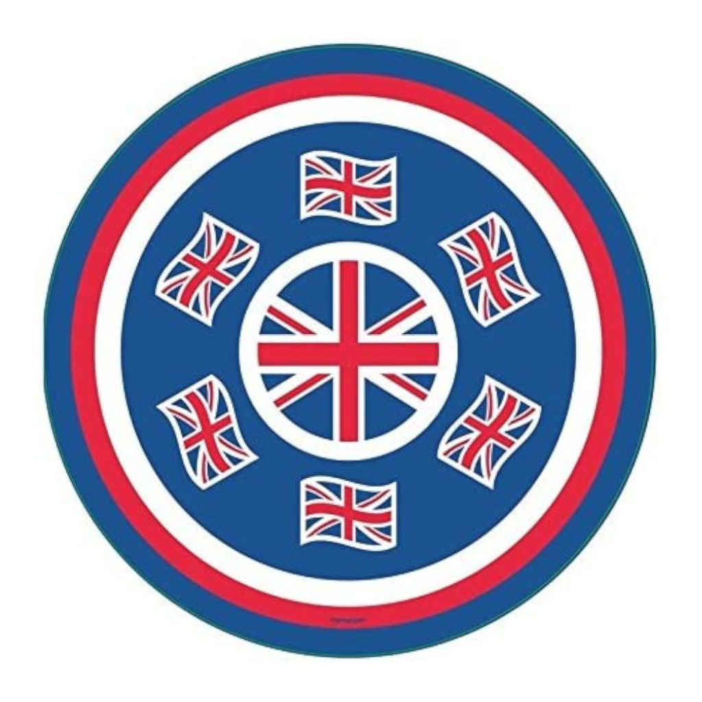 Union Jack Round Melamine Platters 33cm