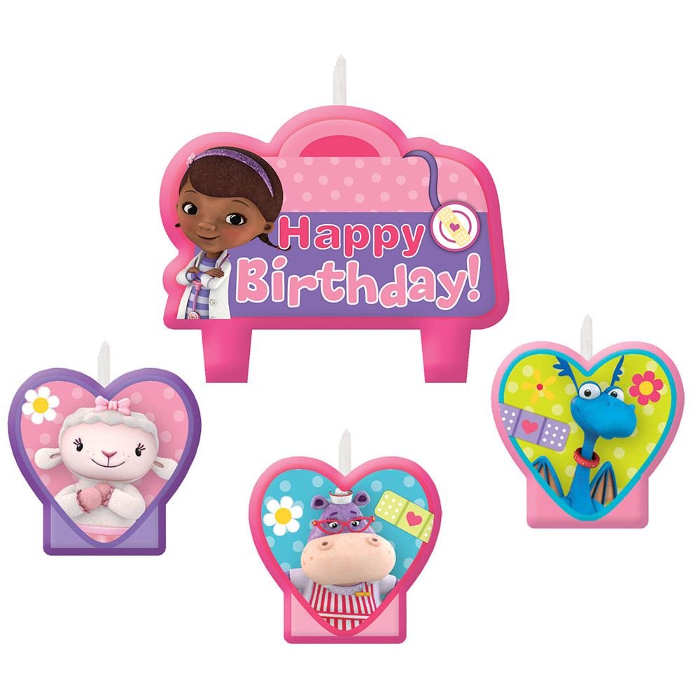 Disney Doc McStuffins Happy Birthday Candle Set 4pcs