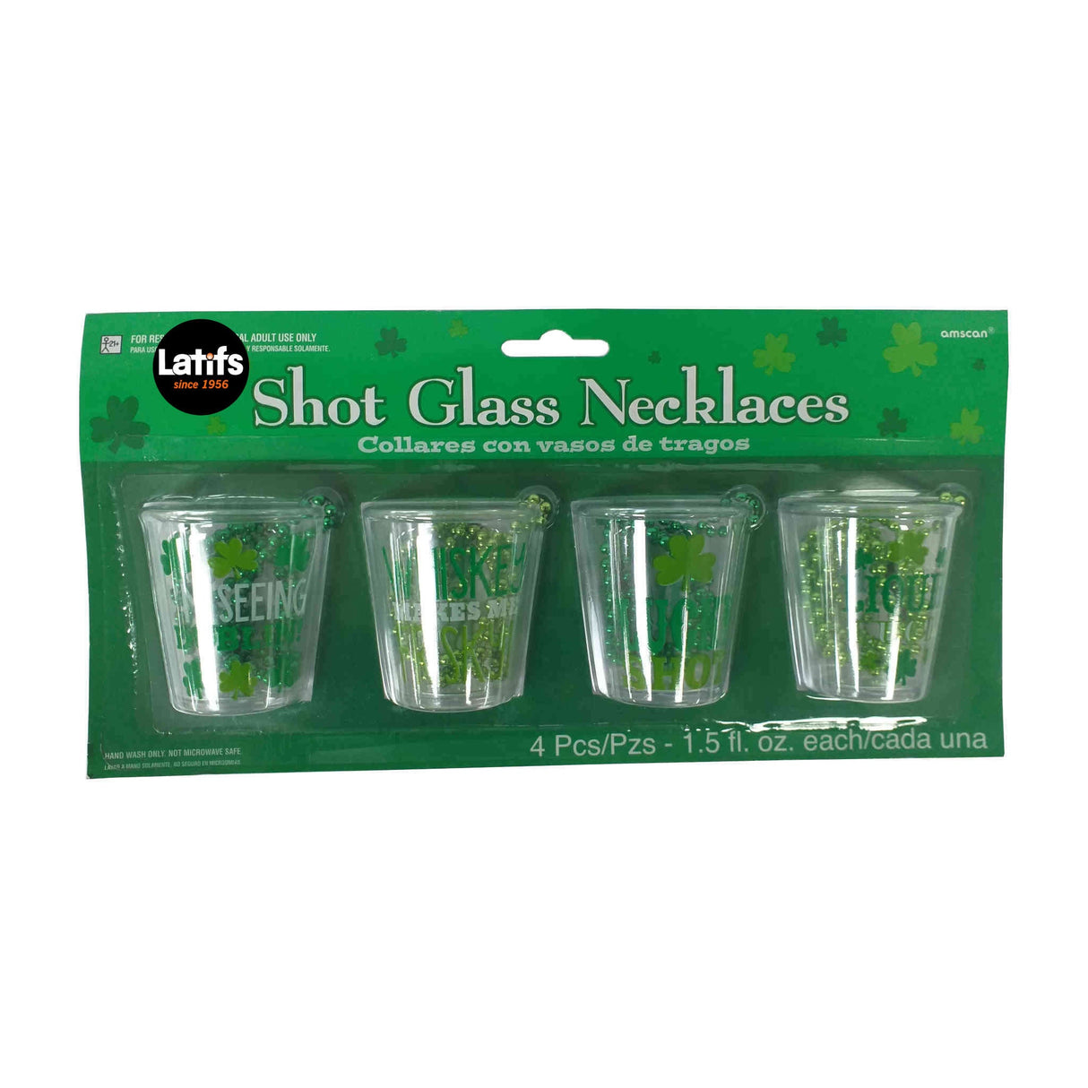 St. Patrick's Shot Glass | Necklaces | 4 Pack