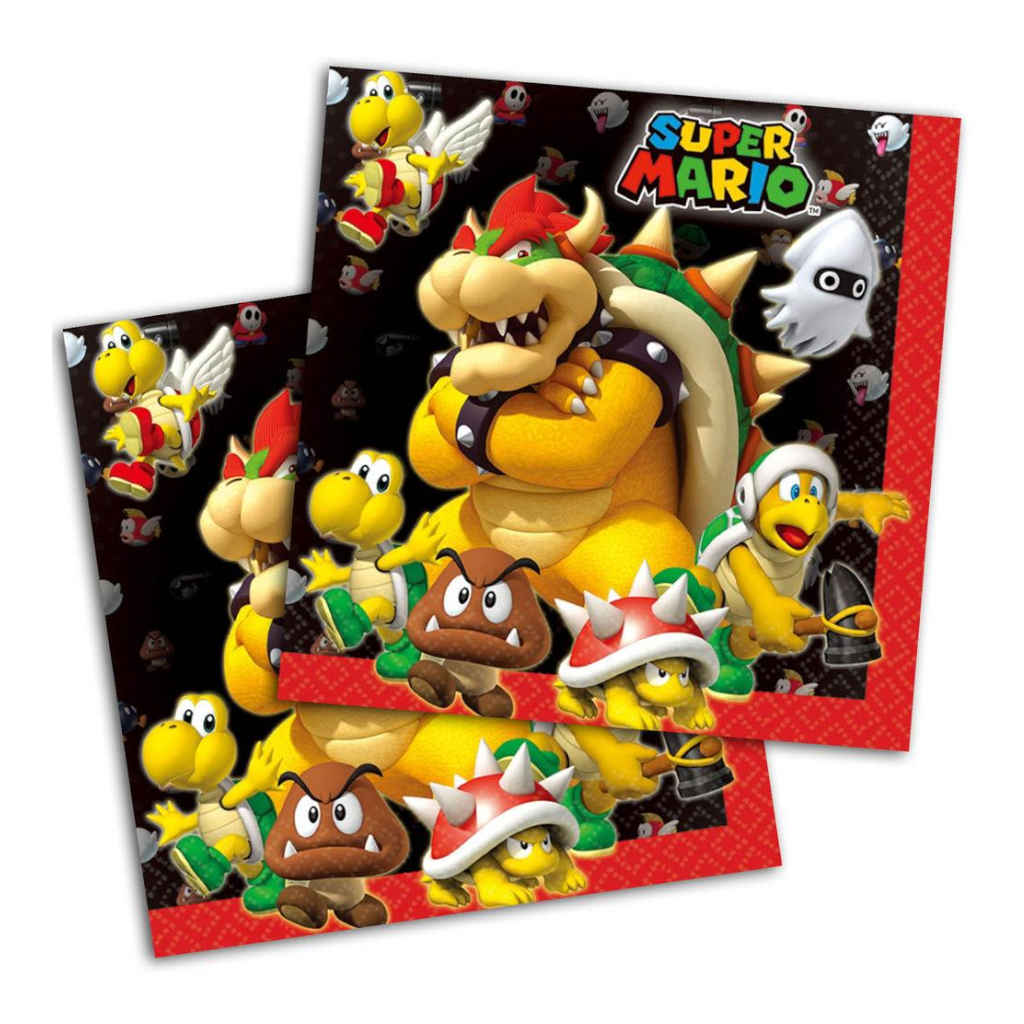 Super Mario Napkins 2ply | 16 Pack