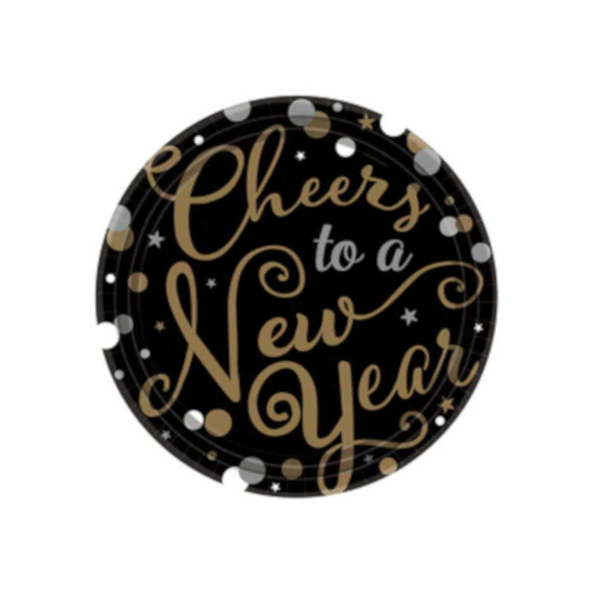 Confetti Plate | Celebration | 18 Pack | 7inch | 17.8cm