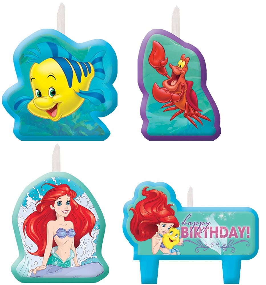 Disney Princess Little Mermaid Ariel Birthday Candle Set