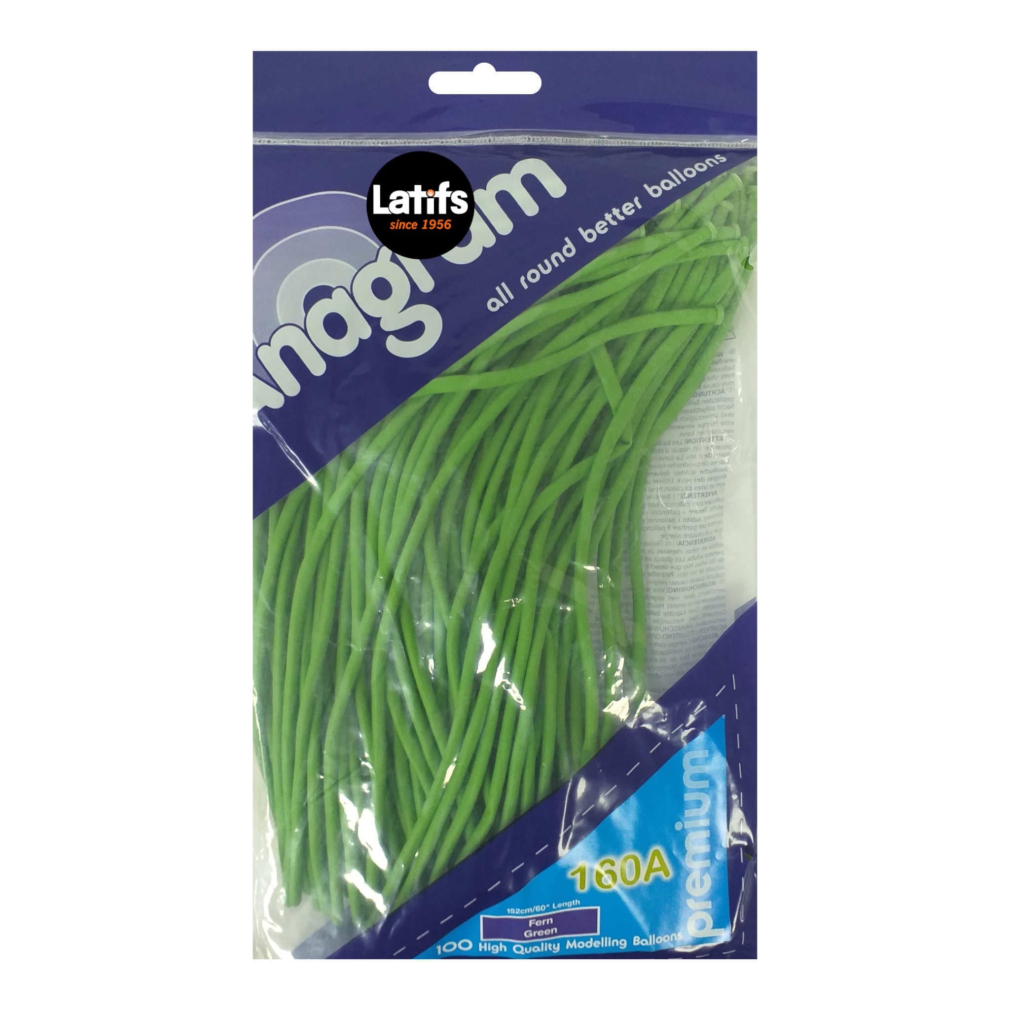 Anagram Modelling Balloons | Fern Green | 60 inch | 100 Pack