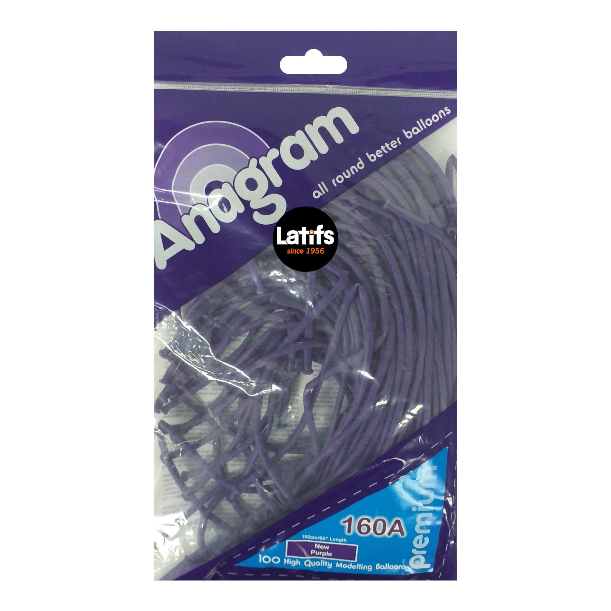 Anagram Modelling Balloons | New Purple | 60 inch | 100 Pack