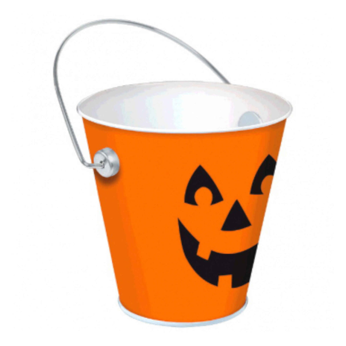 Halloween Trick or Treat Jack o Lantern Metal Bucket | 11 x 11cm