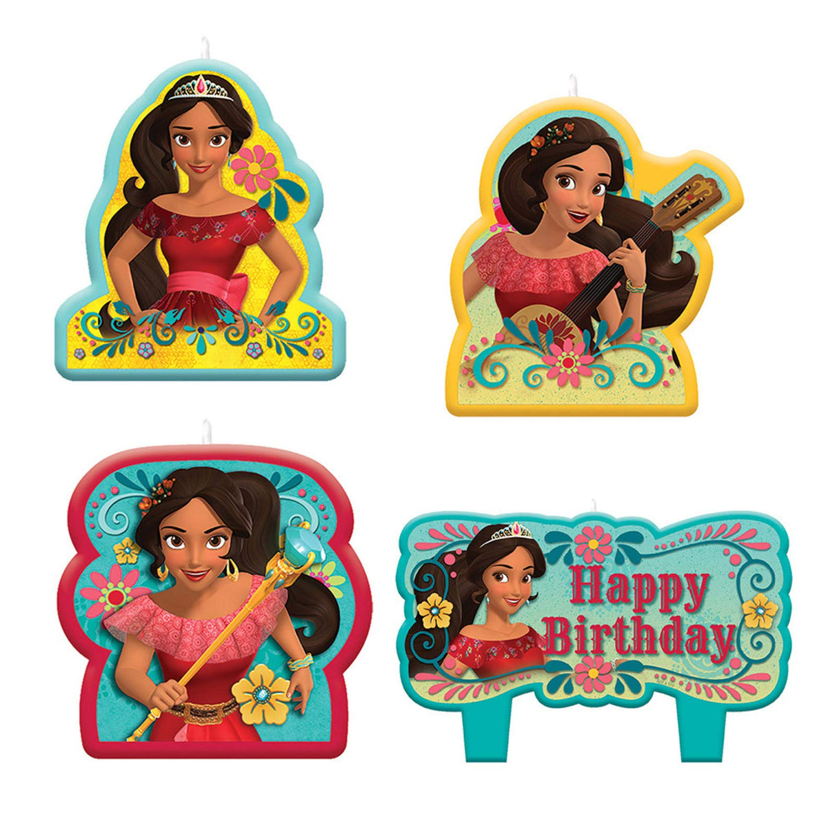 Disney Elena of Avalor Birthday 4pcs Candle Set