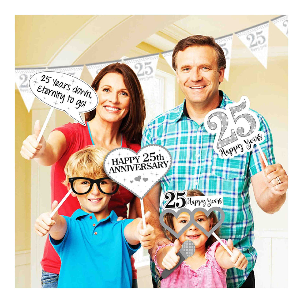 Silver Anniversary Photo Prop Kit