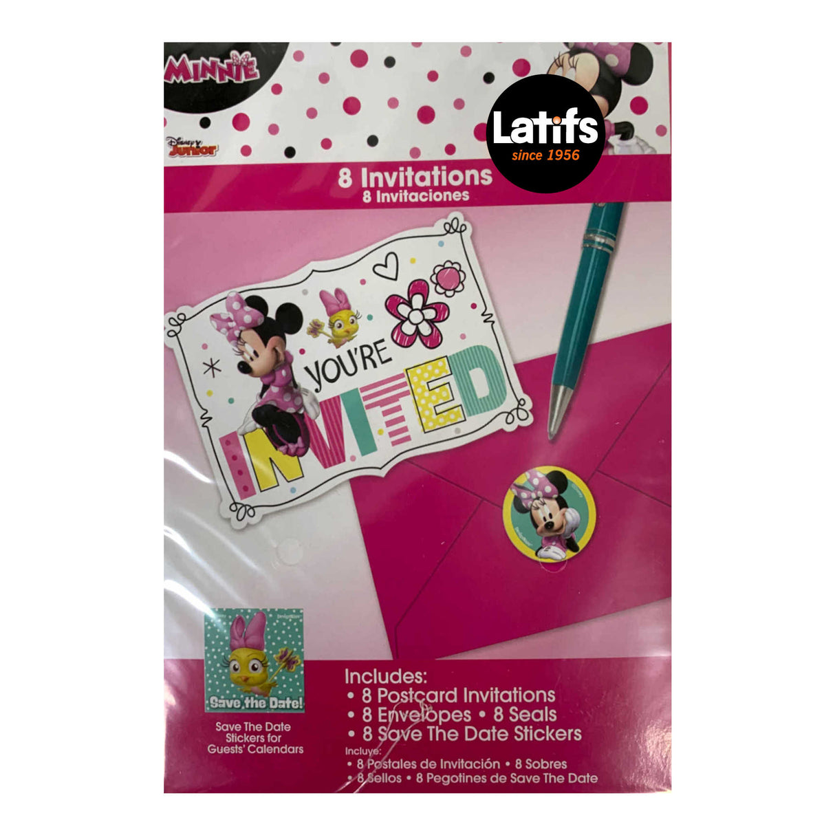 Disney Junior Minnie Mouse Invitation Cards 8 Pack