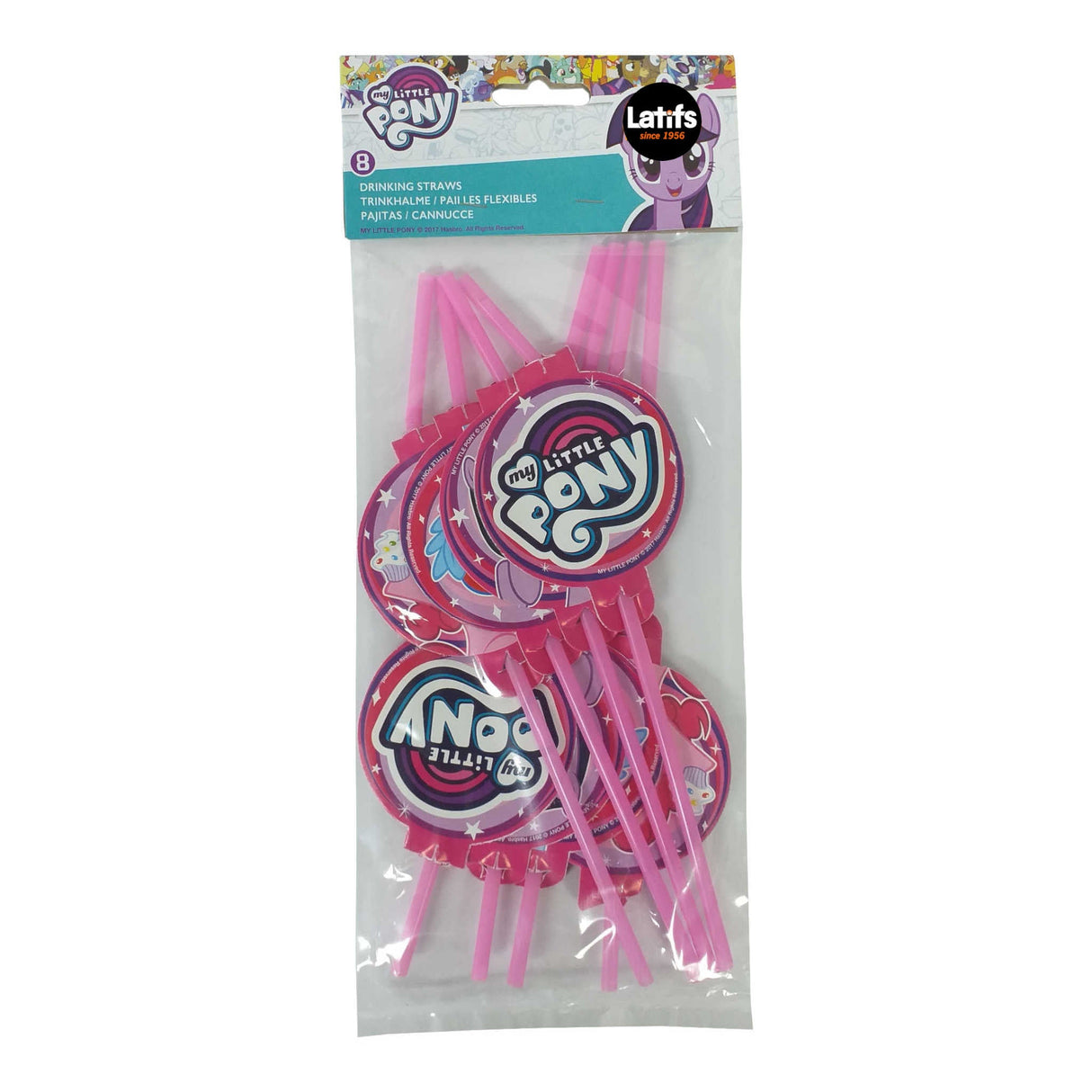 My Little Pony Drinking Straws 8 Pack