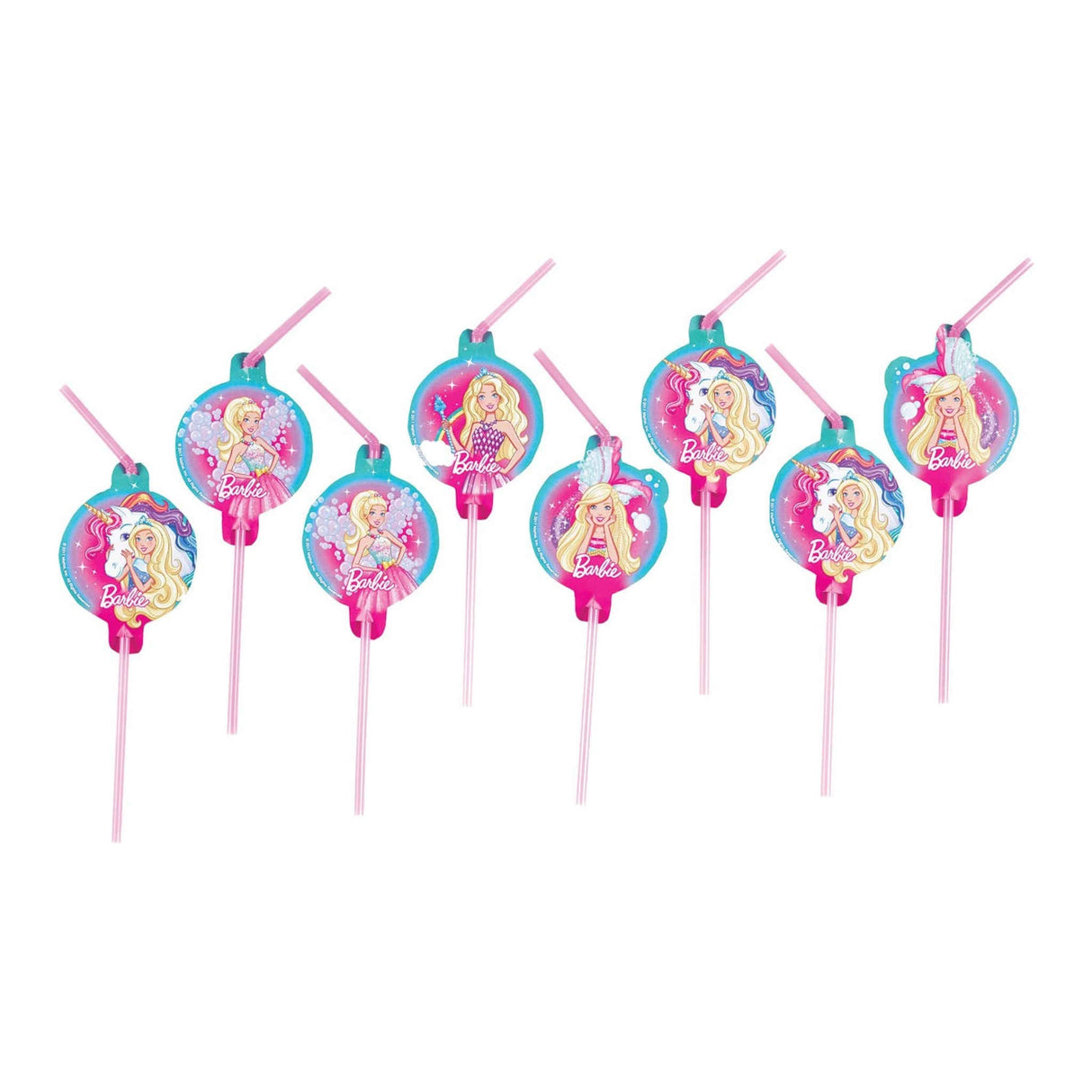 Barbie Dreamtopia Drinking Straws 8 Pack