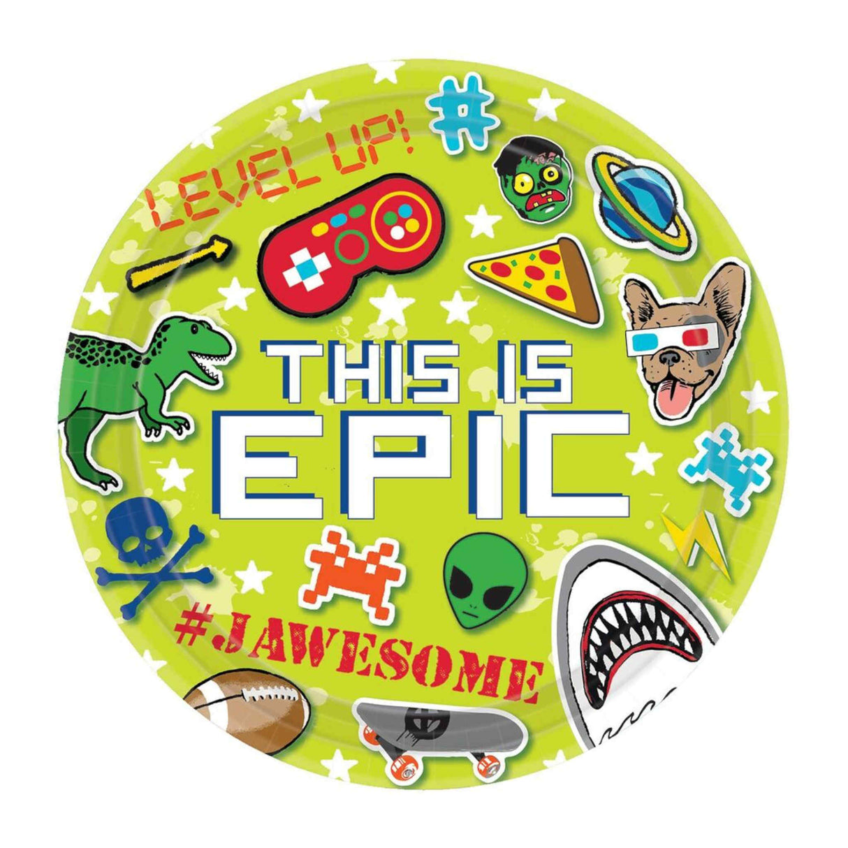 Epic Round Party Plates | 9 inches | 8 Pack