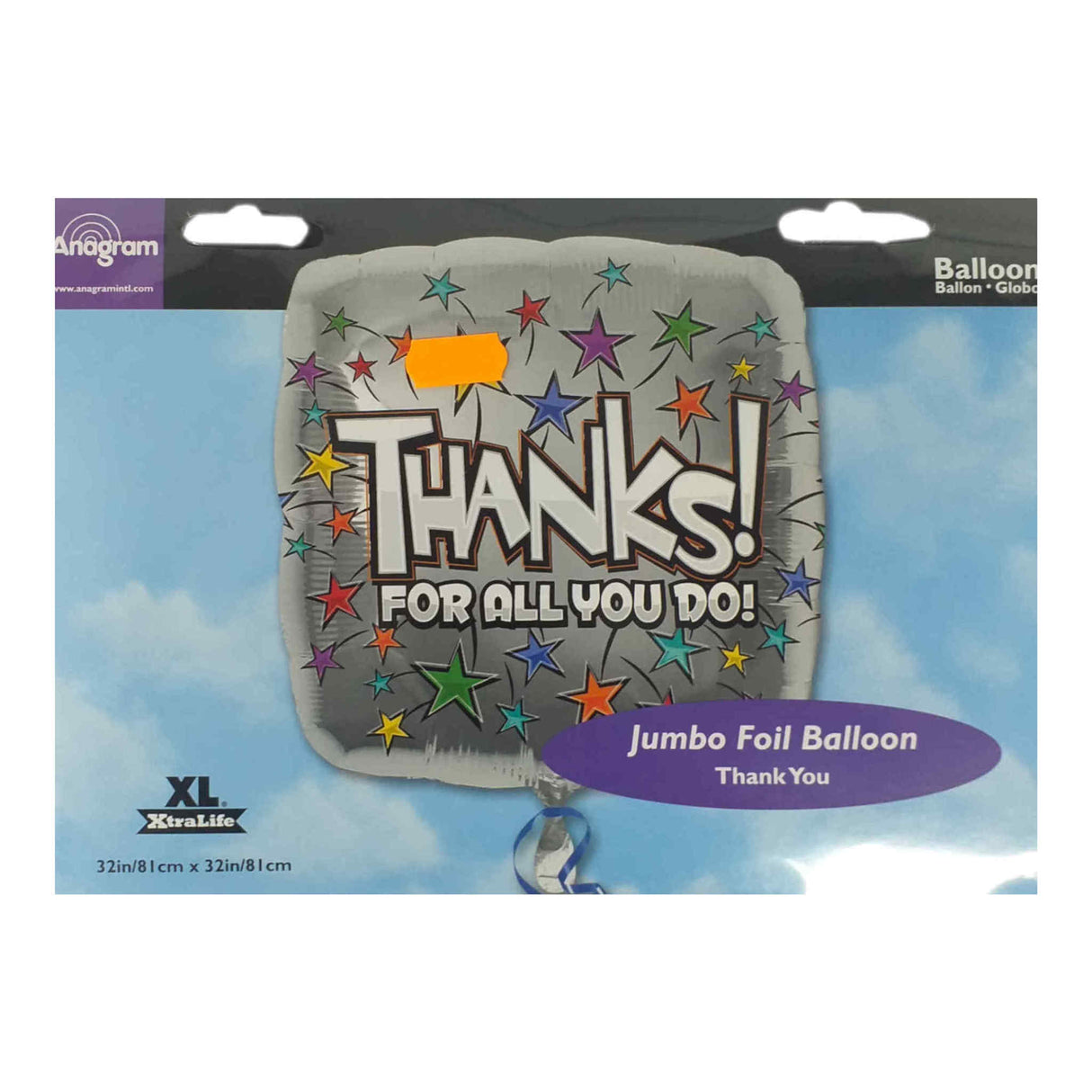 Thanks For All You Do Jumbo Foil Balloon 32in (81cm)