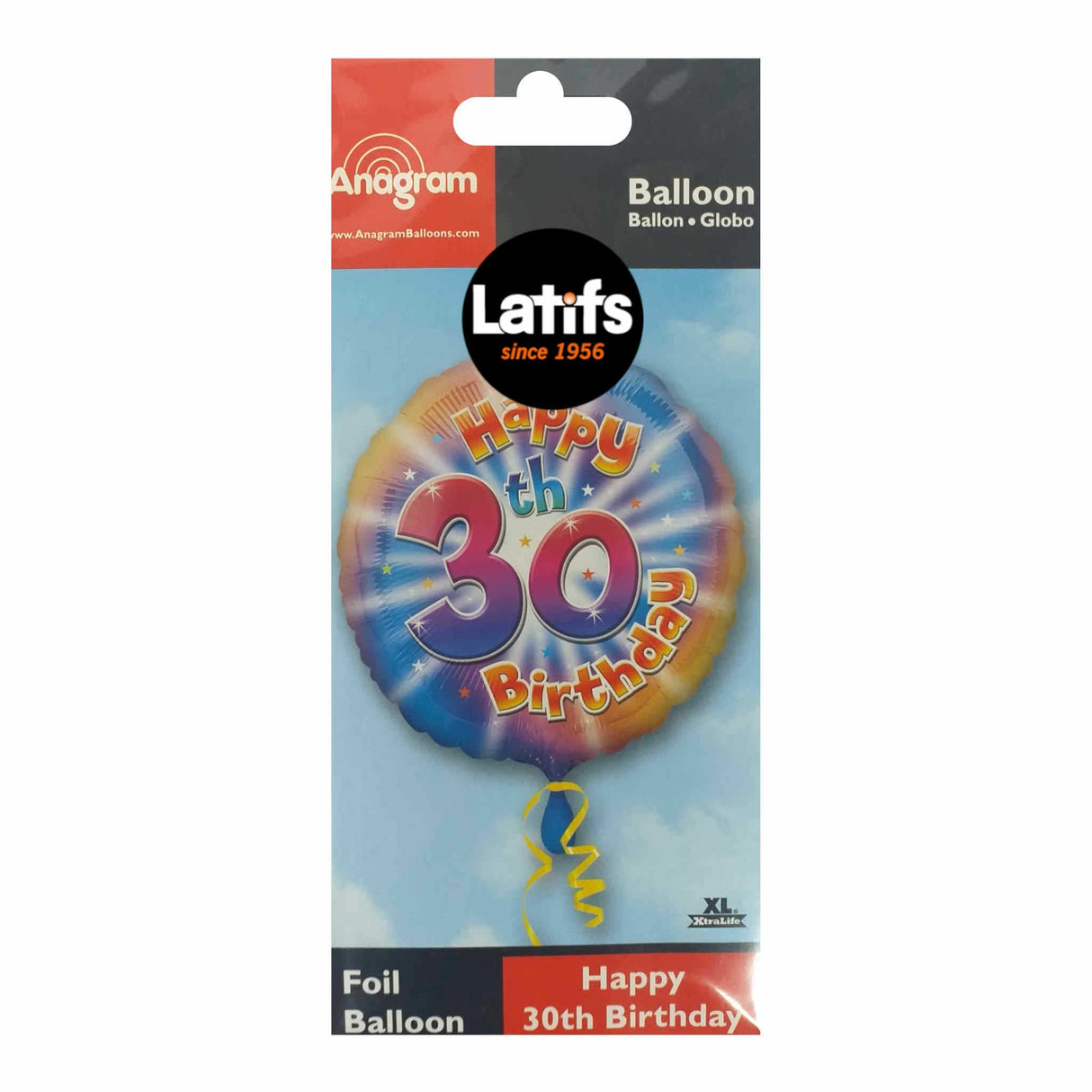 Happy 30th Birthday Foil Balloon | 17 inch
