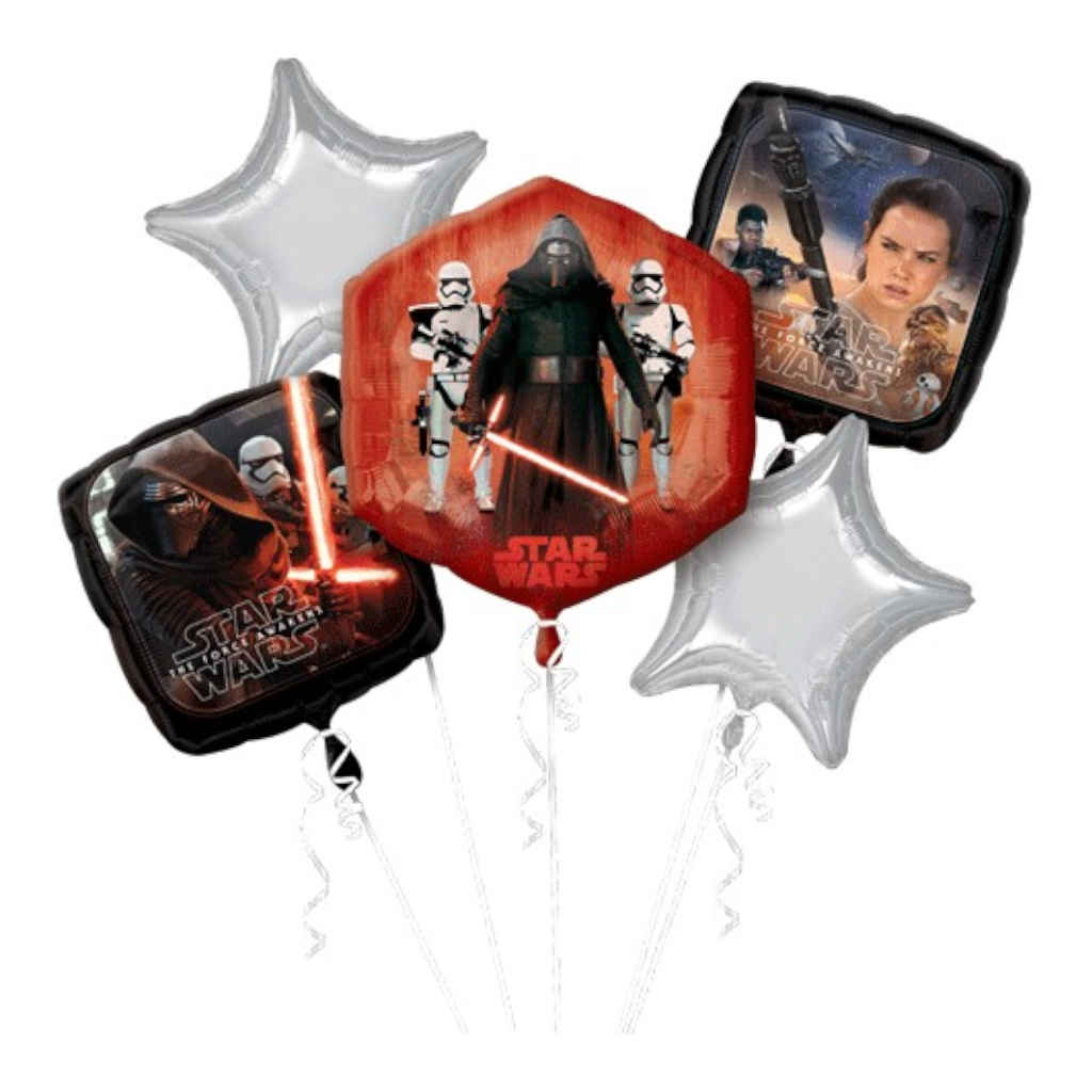 Disney Star Wars Force Awakens Balloon Bouquet 5 Pack