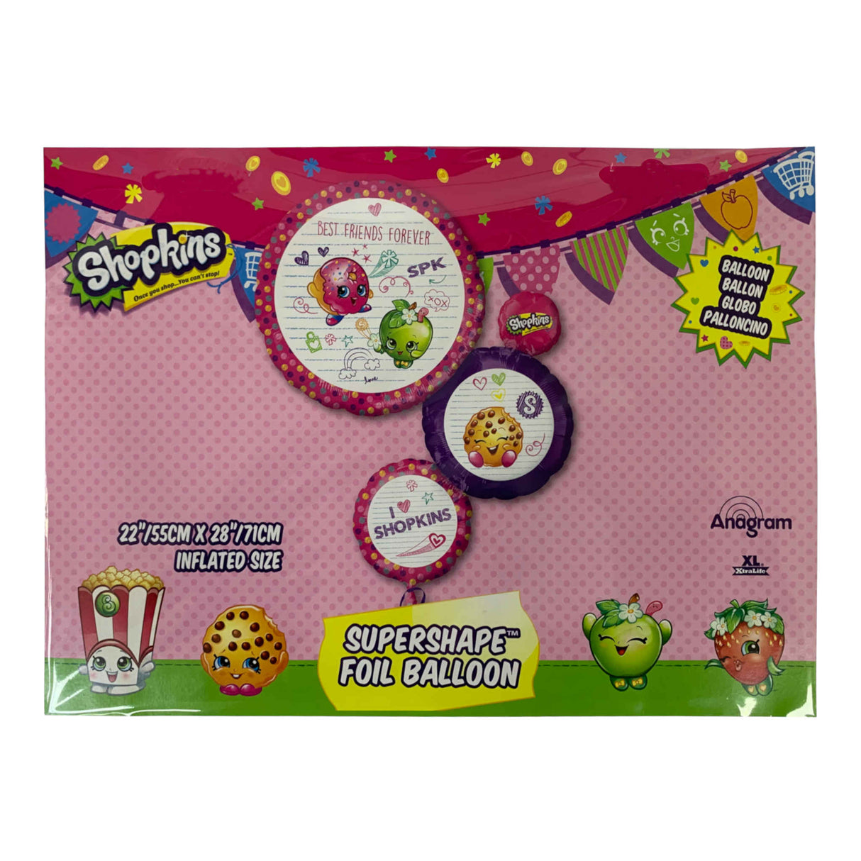 Shopkins Supershape Foil Balloon | 55 x 71cm