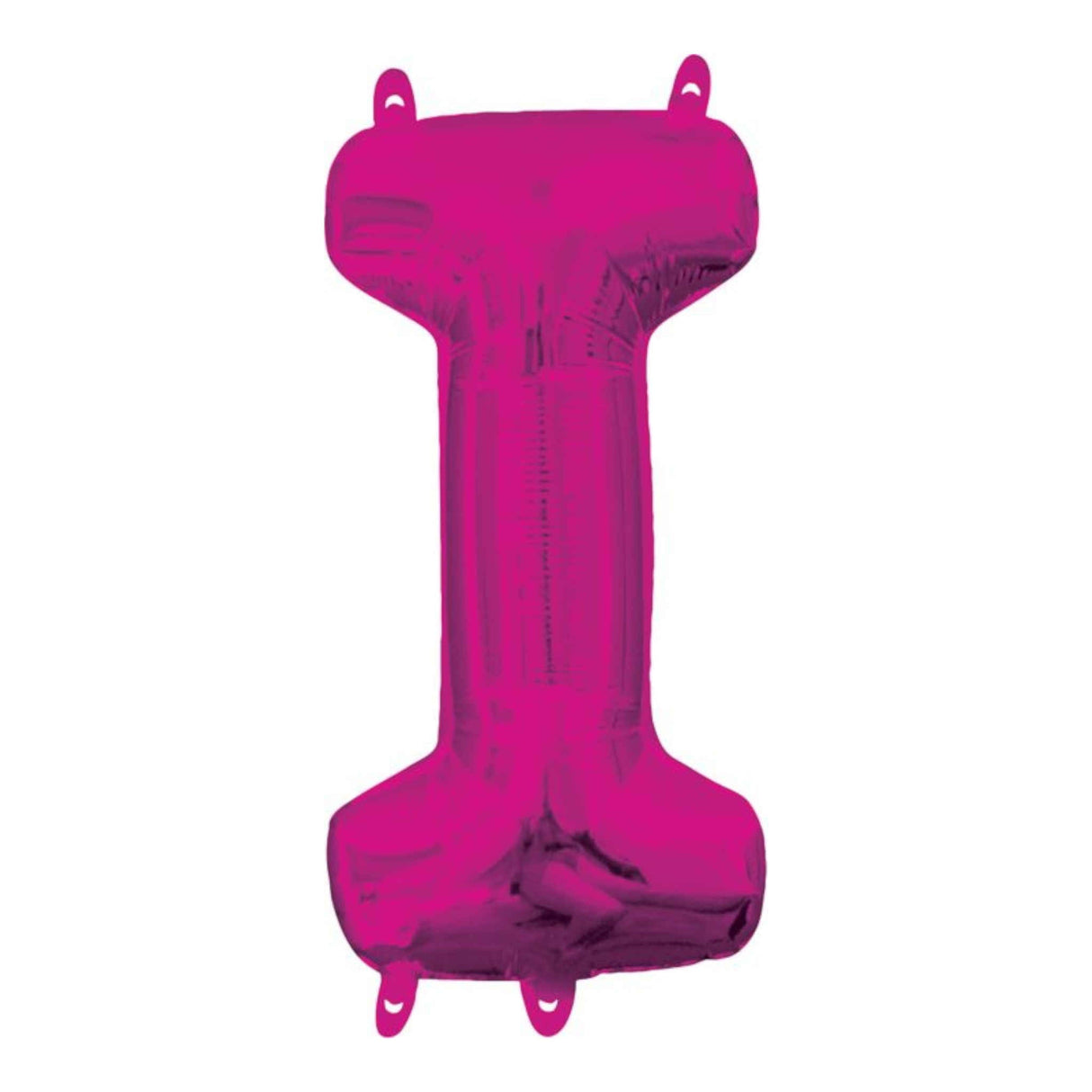 Letter I Foil Balloon with Straw | Purple | 17 x 33cm