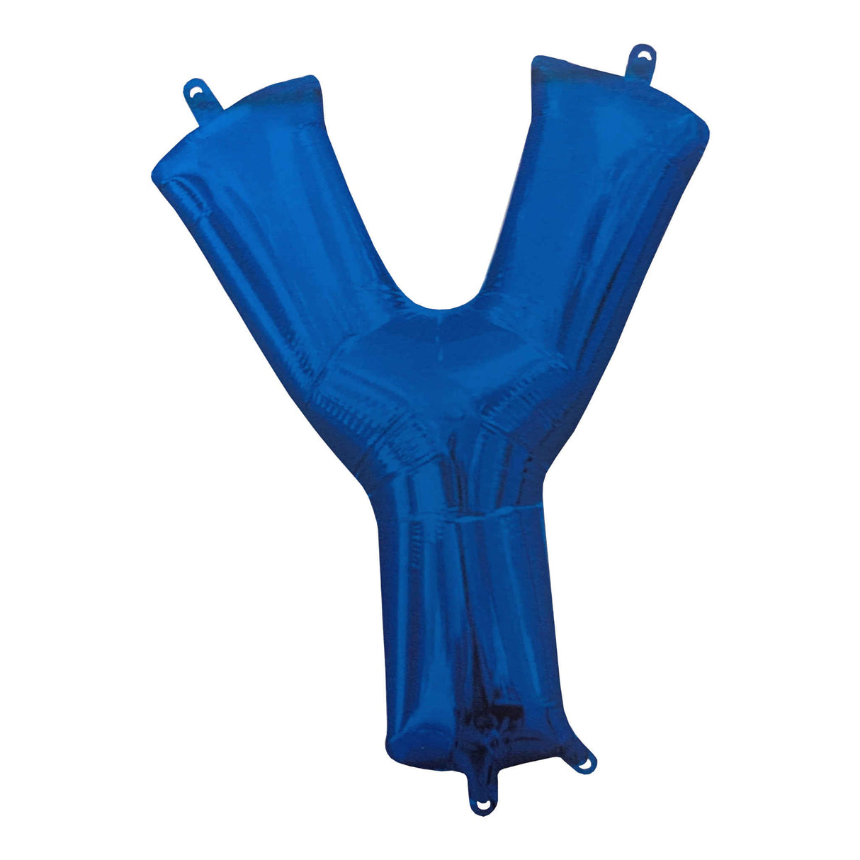 Letter Y Foil Balloon with Straw | Blue | 27 x 35cm