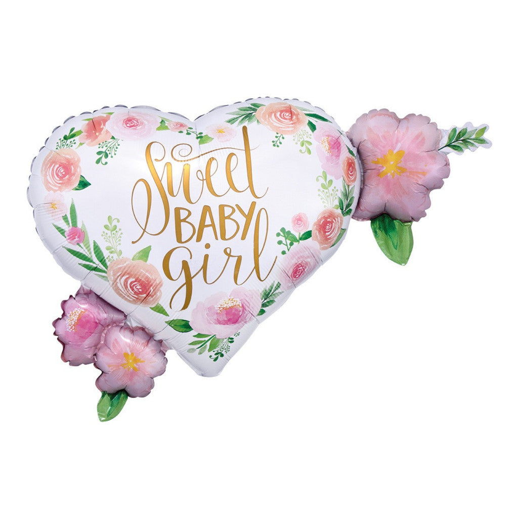 Sweet Baby Girl Supershape Decorative Balloon | 27 inch