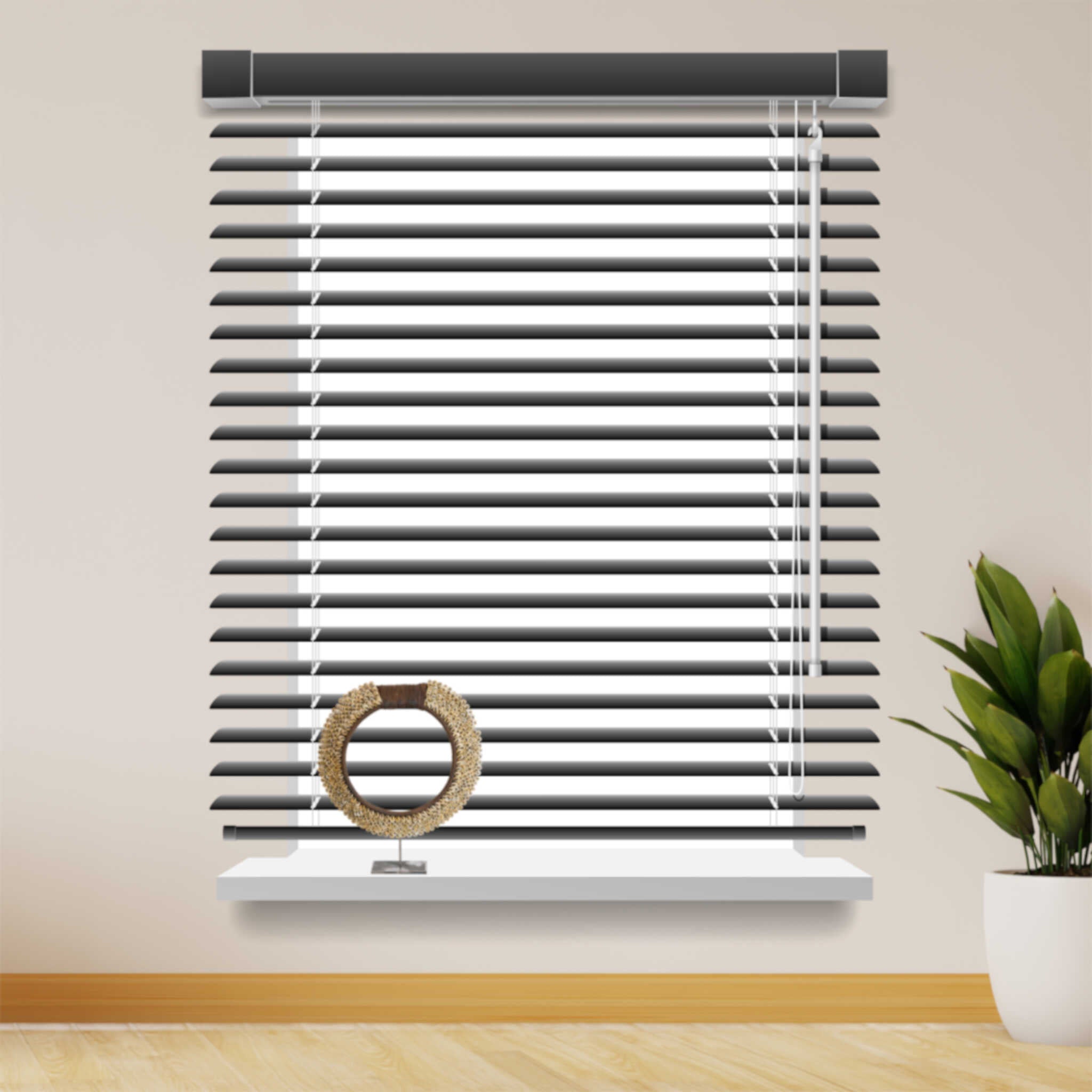 PVC Venetian Blind | 120 x 150cm | Black