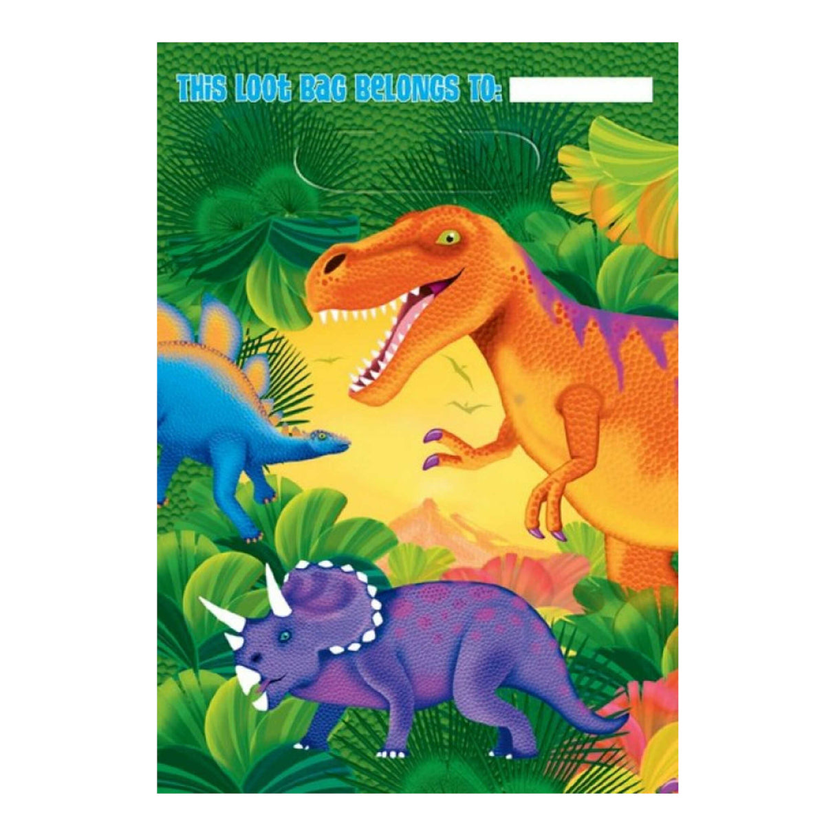 Party Loot Bags Dinosaur Theme | 8 Pack
