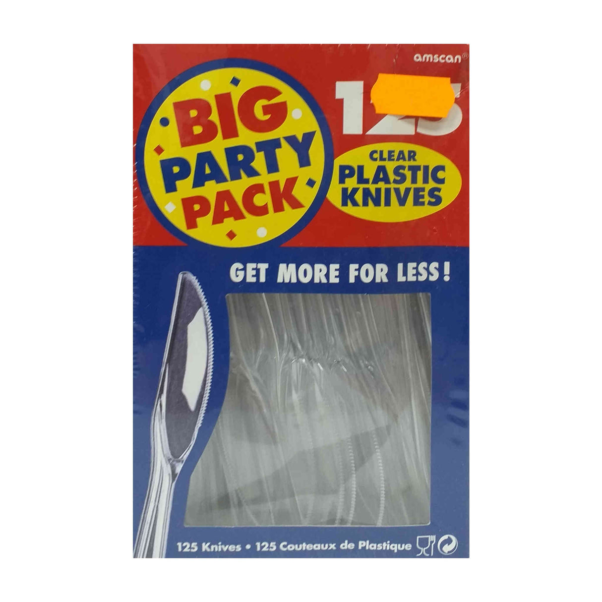 Big Party | Plastic Knives | Clear | 125 Pack